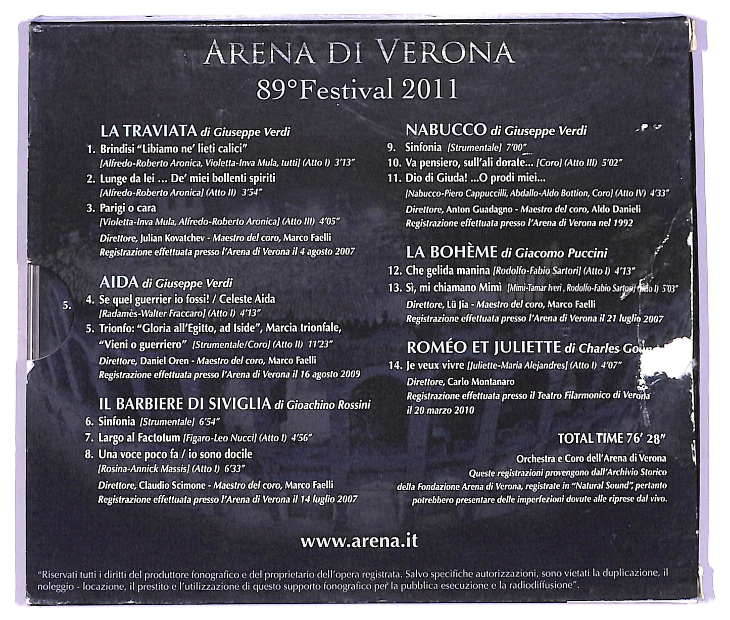 EBOND Arena di Verona 89 Festival 2011 CD CD063849