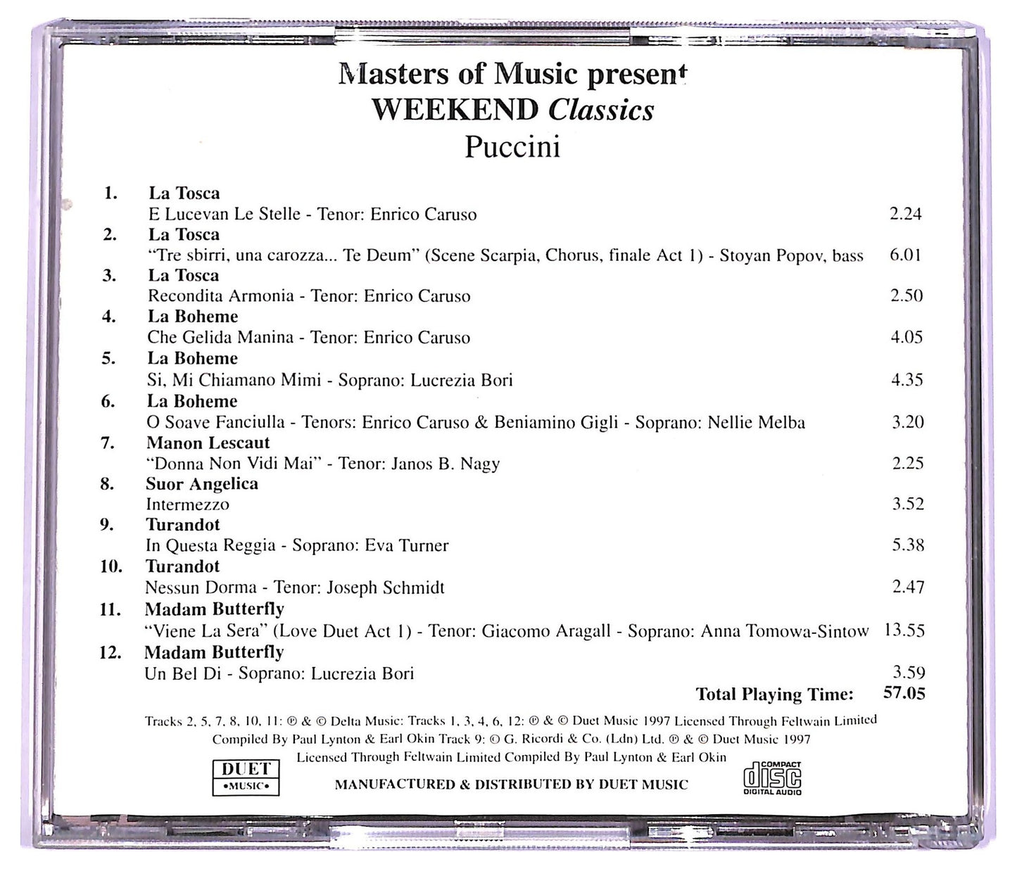 EBOND Various - Weekend Classics Puccini CD CD063854