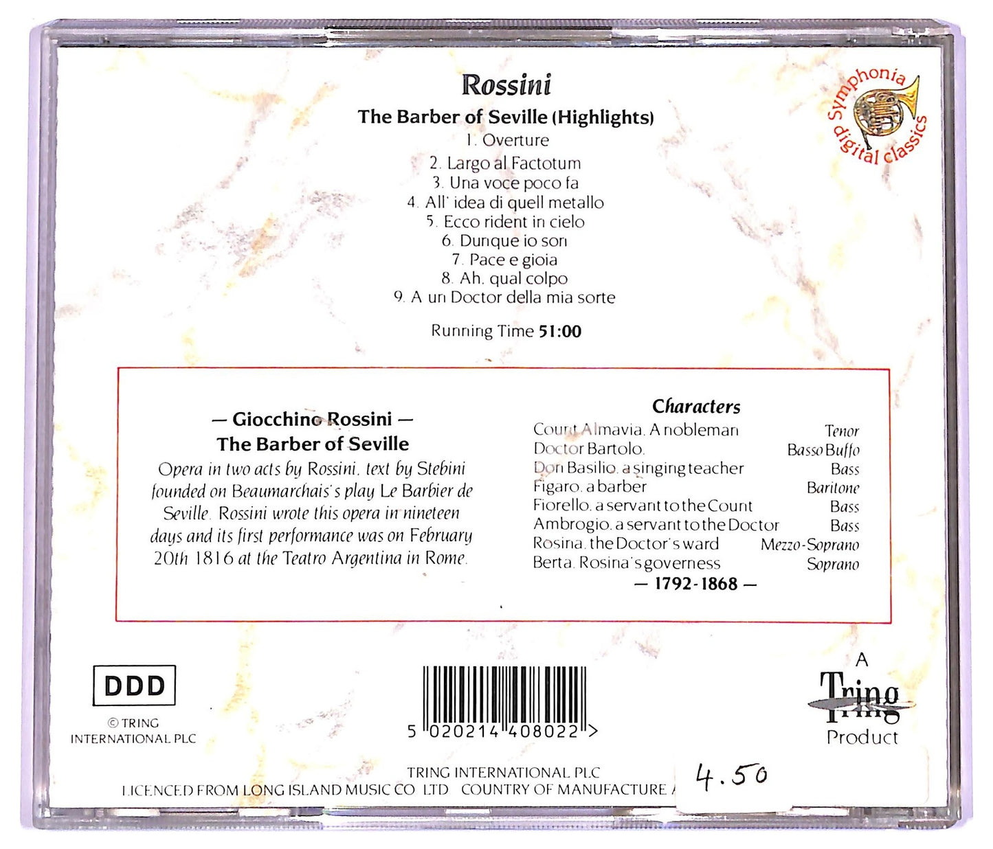 EBOND Rossini - The Barber Of Seville (Highlights) CD CD063915