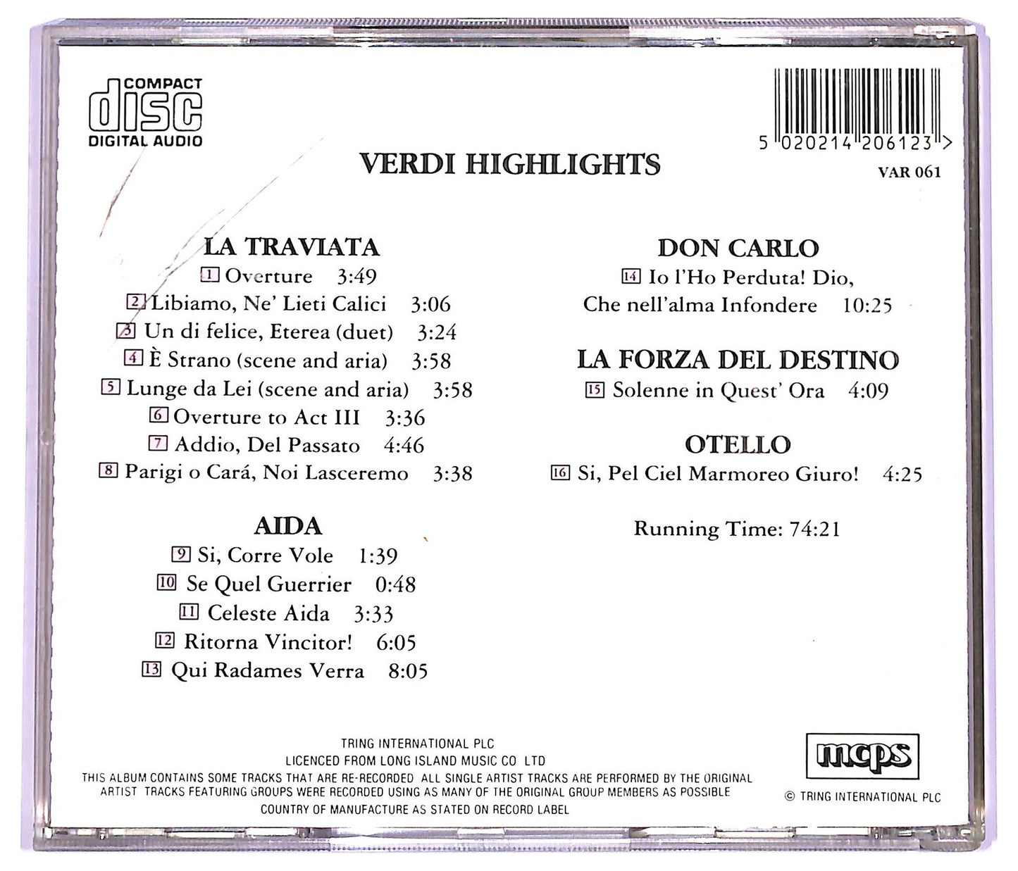 EBOND Various - Opera Favourite Highlights CD CD063917
