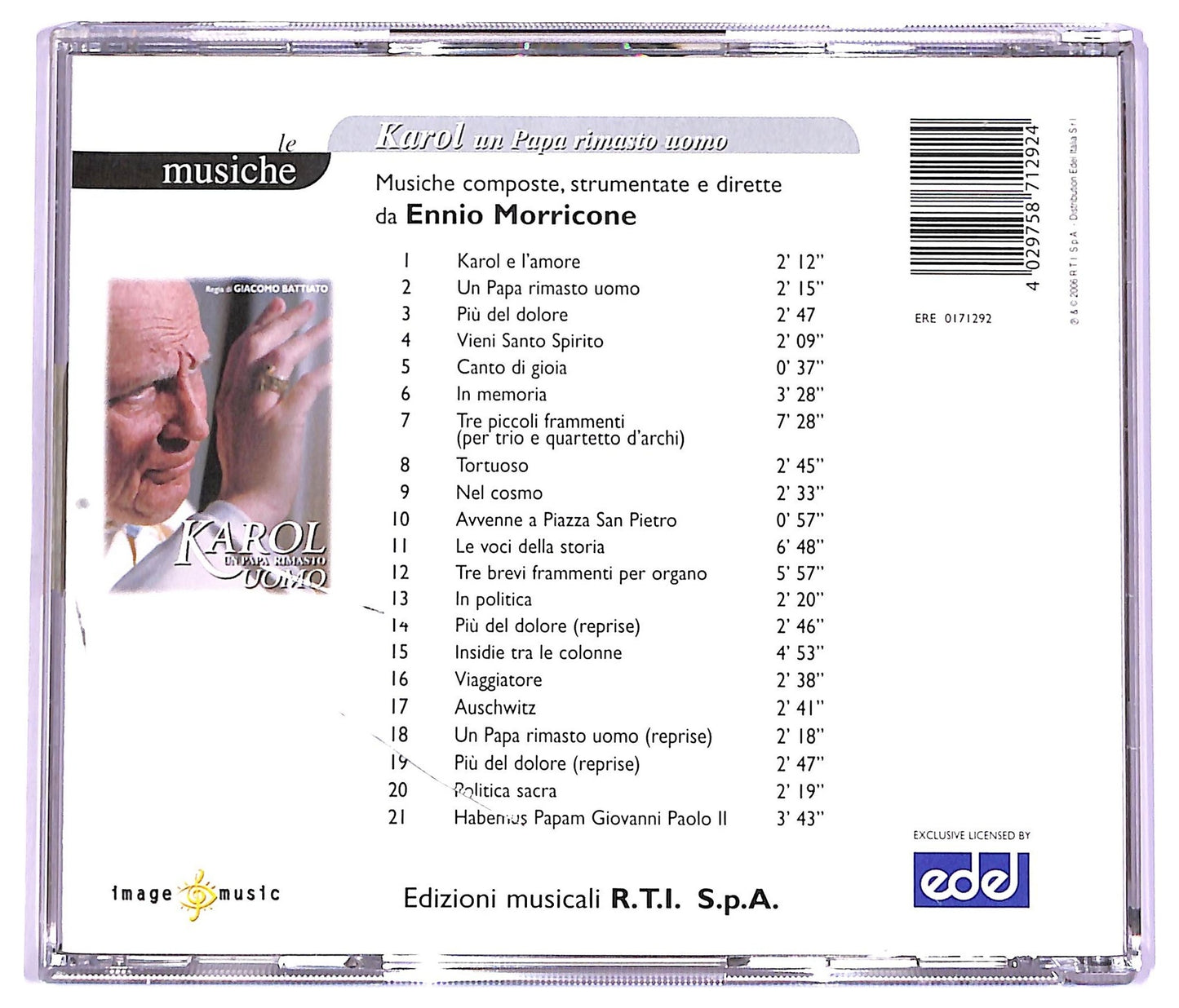 EBOND Ennio Morricone - Karol, Un Papa Rimasto Uomo CD CD063953