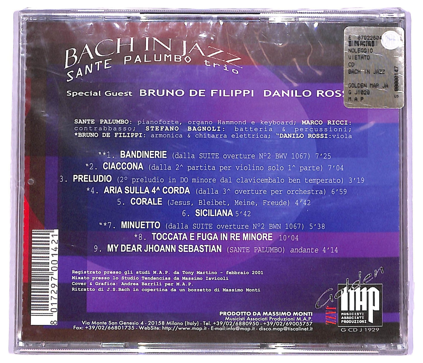 EBOND Sante Palumbo Trio - Bach in Jazz CD CD064015