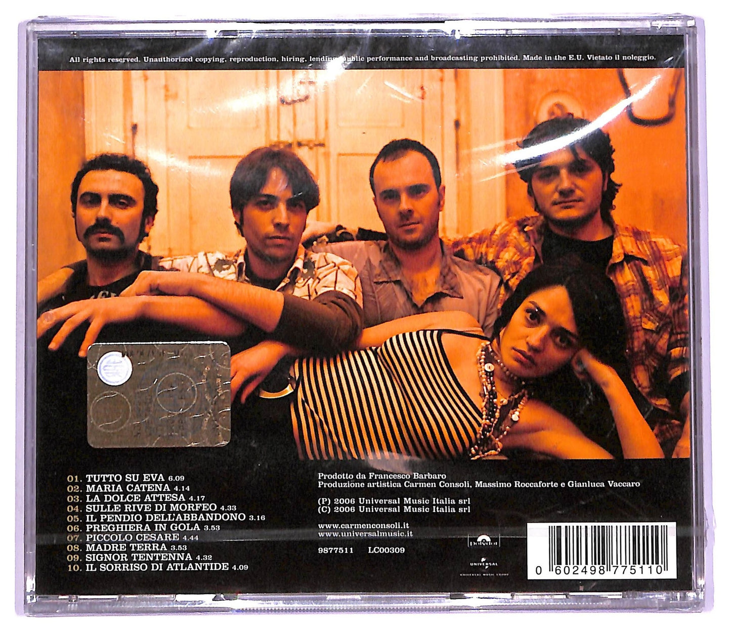 EBOND Carmen Consoli - Eva Contro Eva CD CD064061