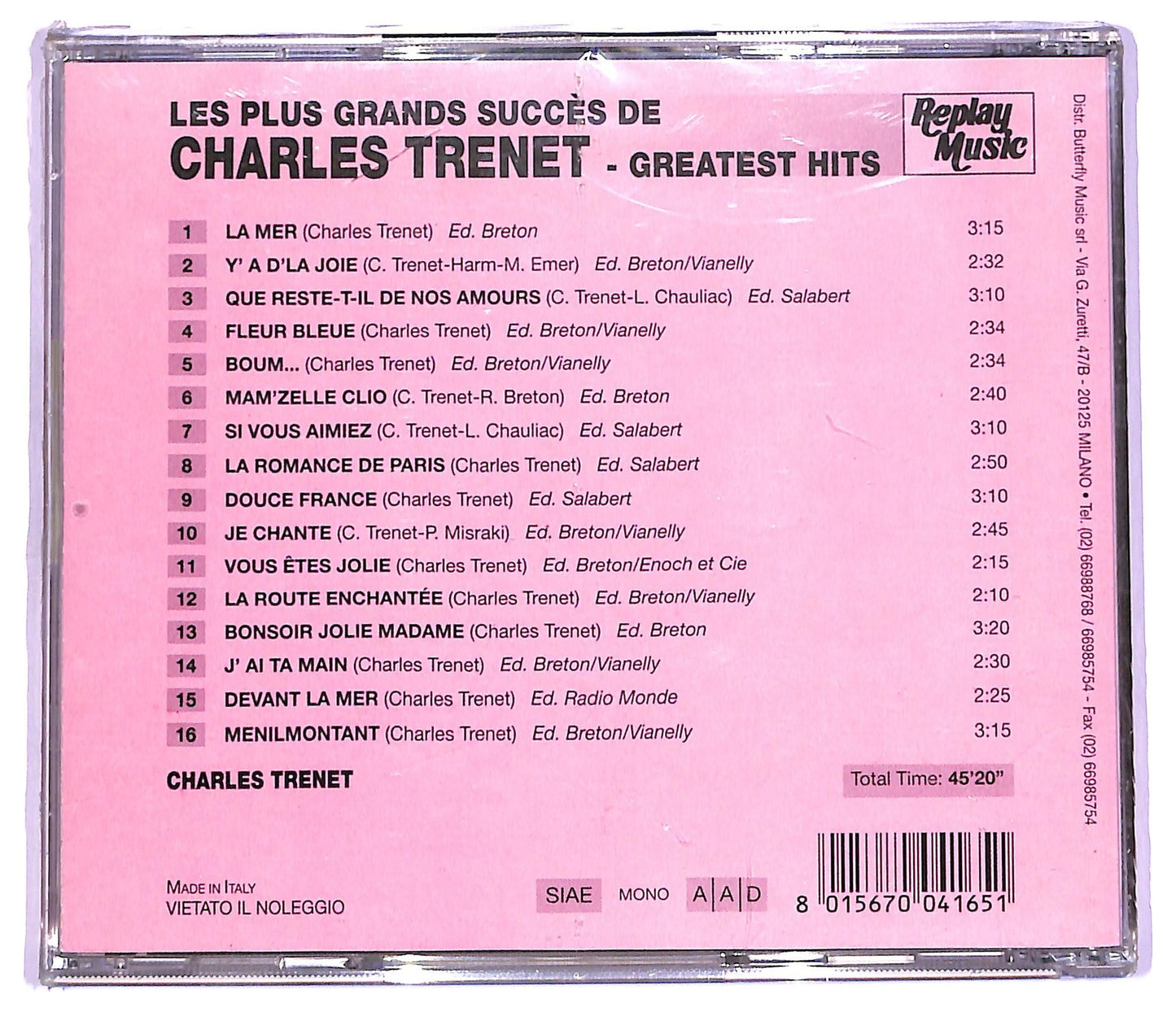 EBOND Charles Trenet - Les Plus Grands Succes De Charles Trenet CD CD064117