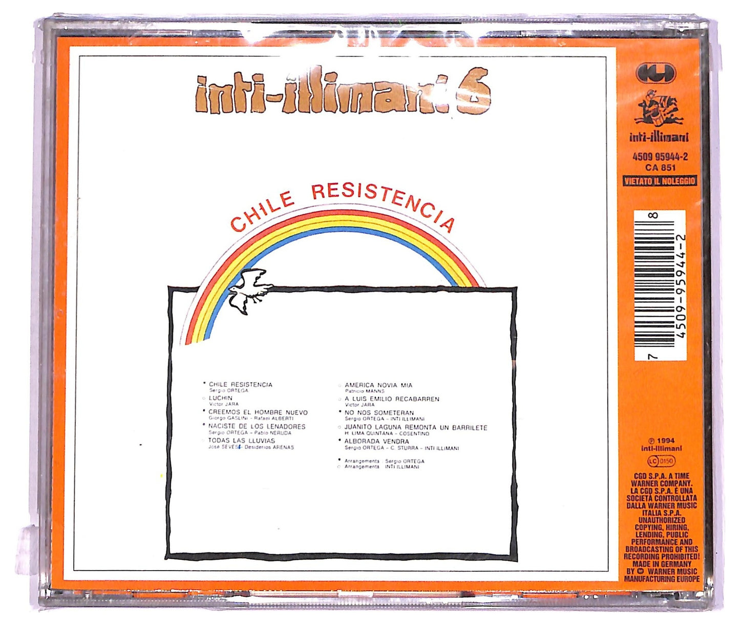 EBOND Inti-Illimani - Inti-Illimani 6 - Chile Resistencia CD CD064126