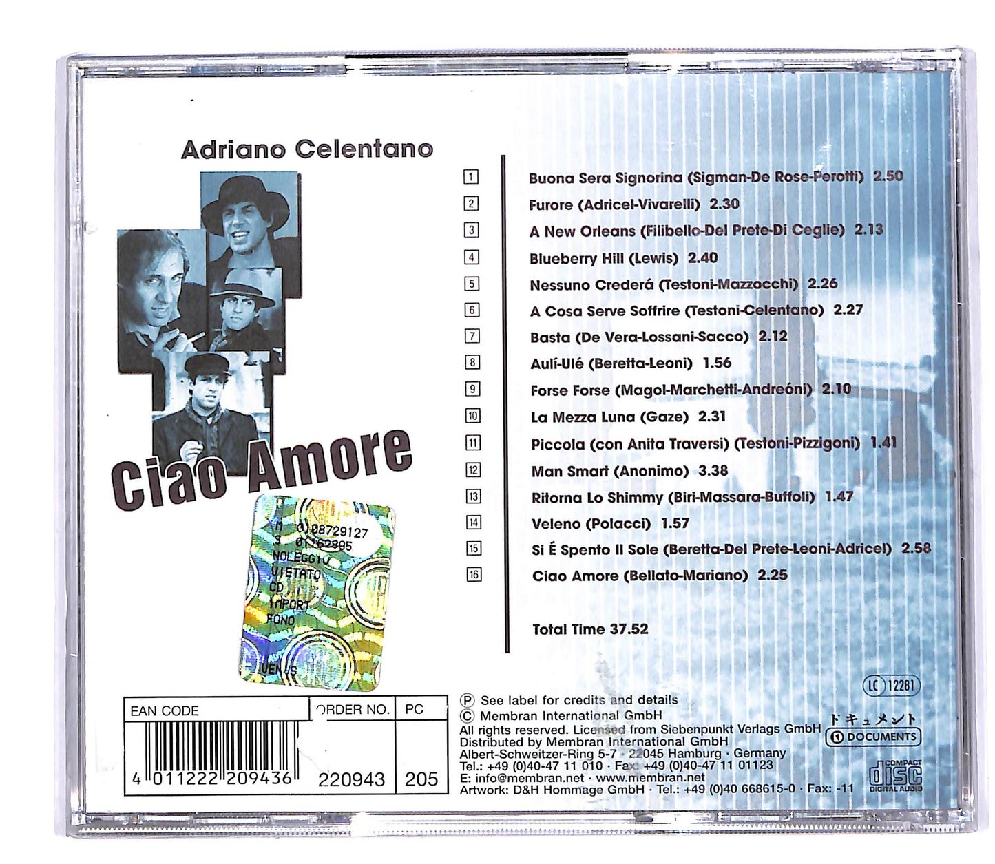 EBOND Adriano Celentano - Ciao Amore CD CD064346