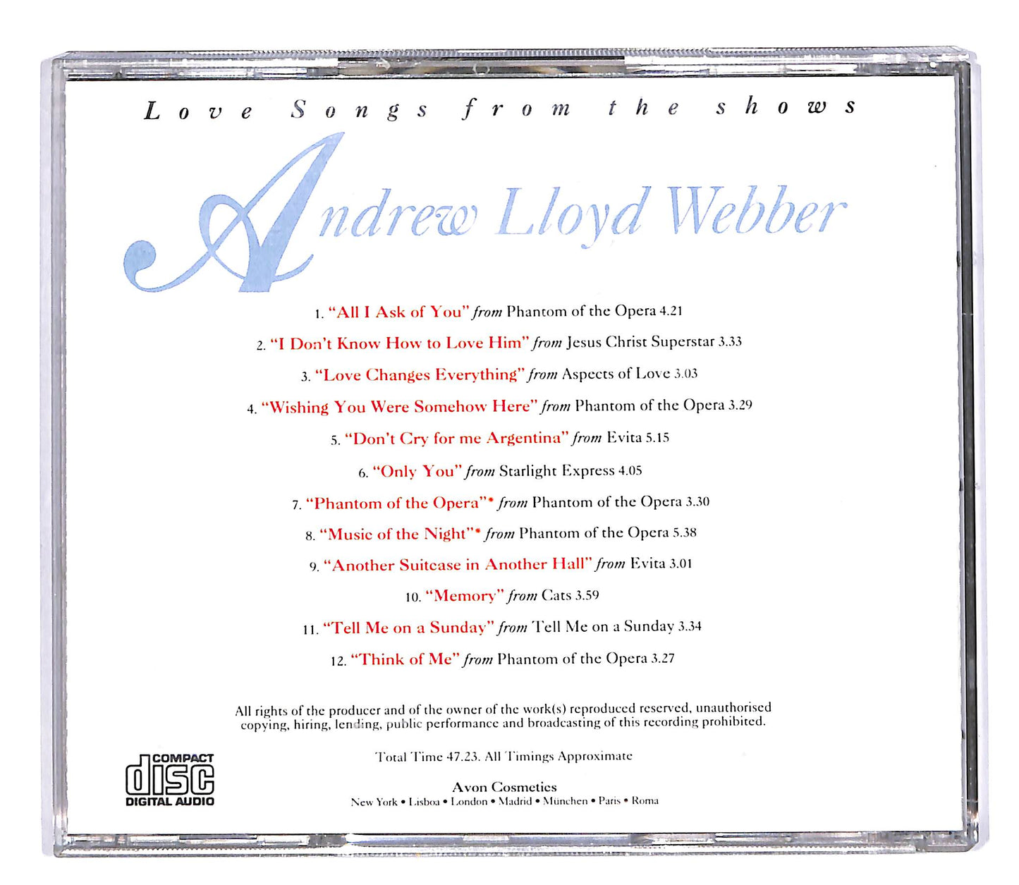 EBOND Andrew Lloyd Webber - Love Songs From The Shows CD CD064507