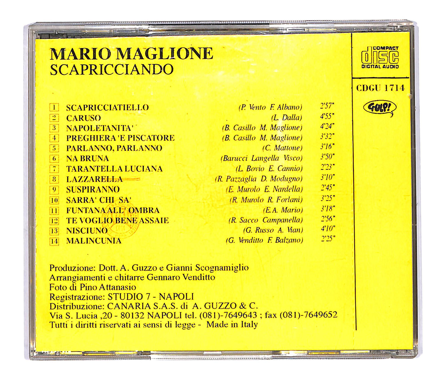 EBOND Mario Maglione - Scapricciando EDITORIALE CD CD064553