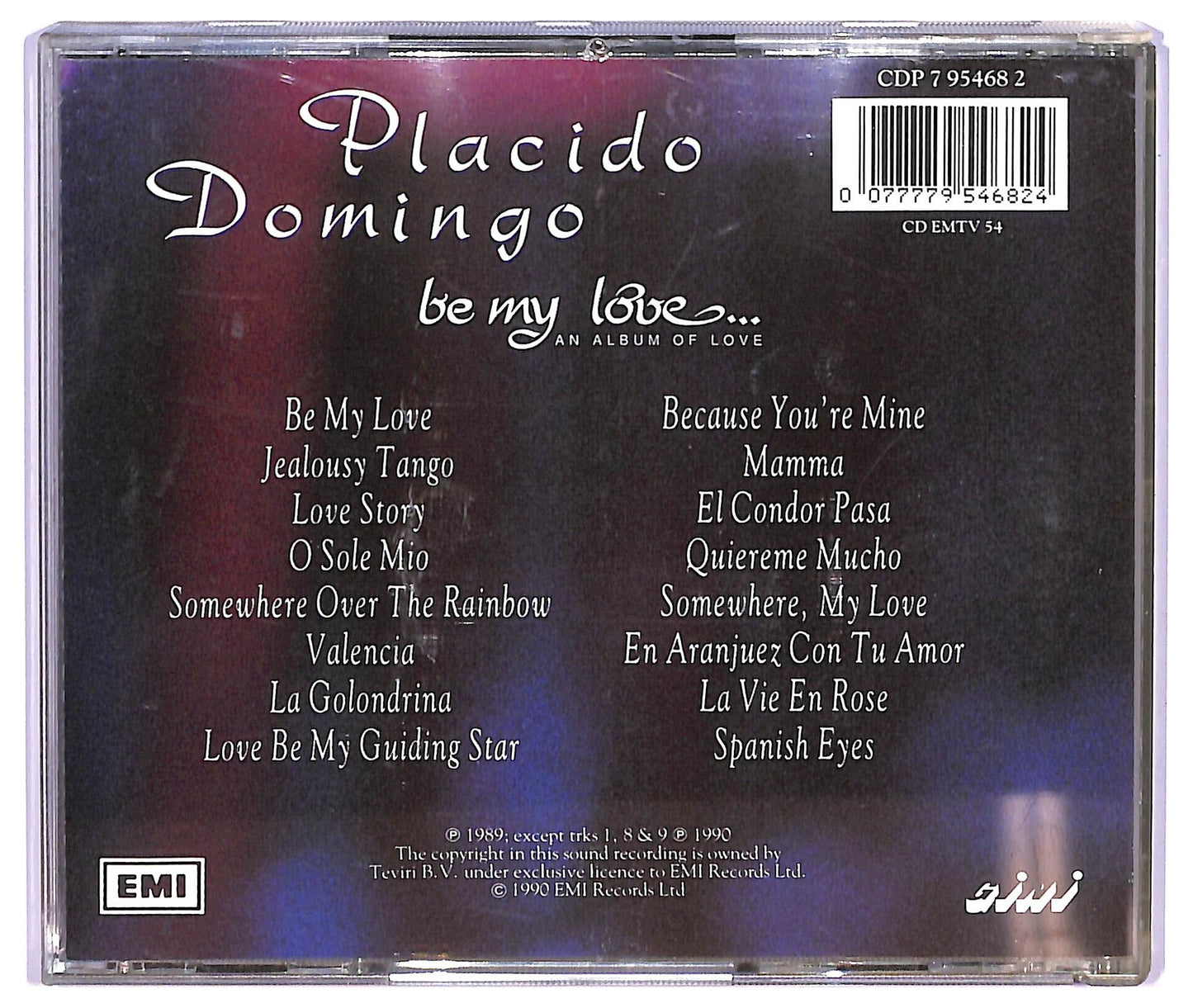 EBOND Placido Domingo - Be My Love ALBUM JEWEL CASE CD CD065023