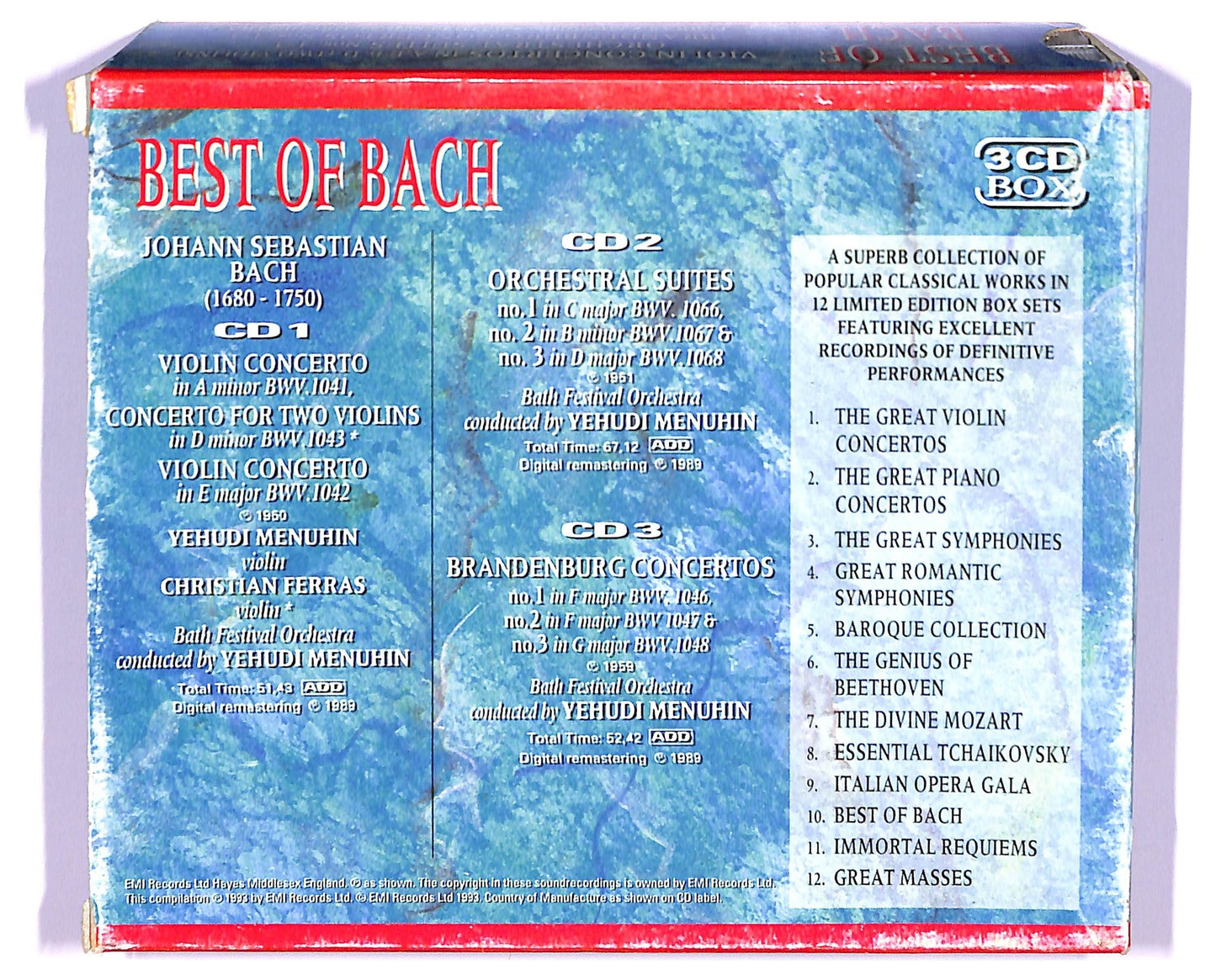 EBOND Bach - best of Bach - Limited Edition CD CD065034