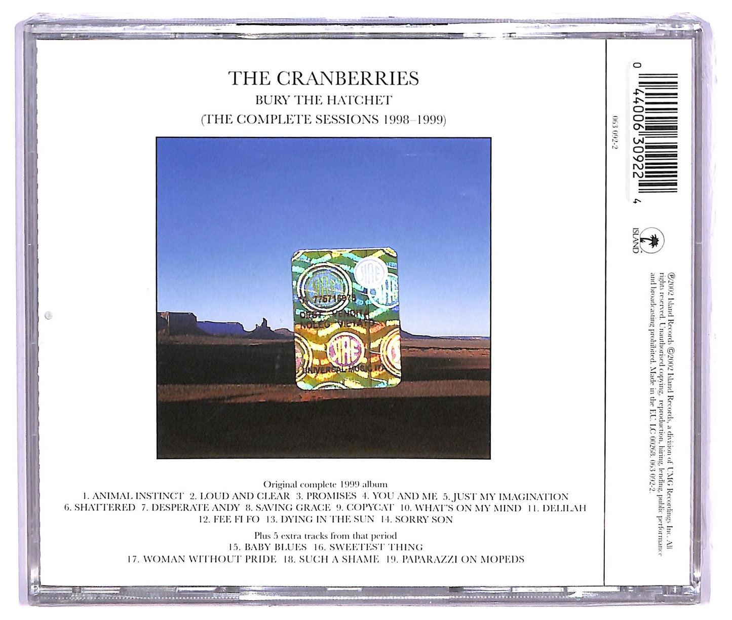 EBOND The Cranberries - Bury The Hatchet (The Complete Sessions 1998-1999) CD CD065129