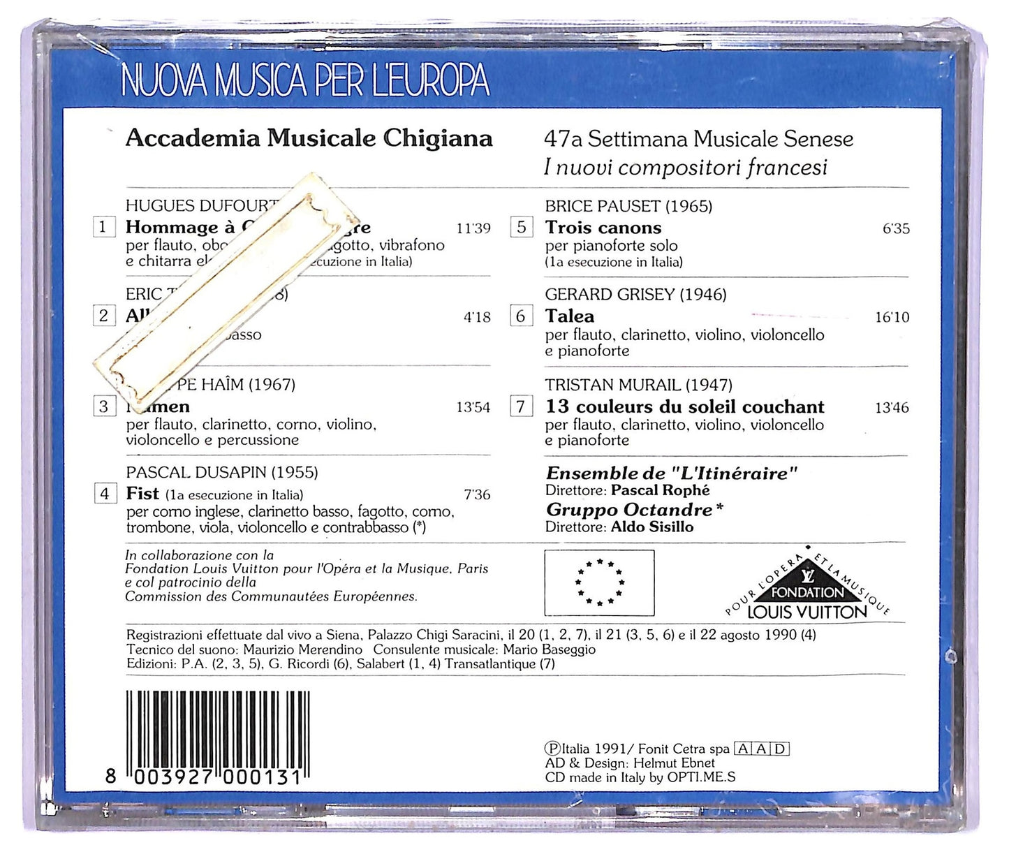 EBOND Various - Nuova Musica Per L'Europa CD CD065133