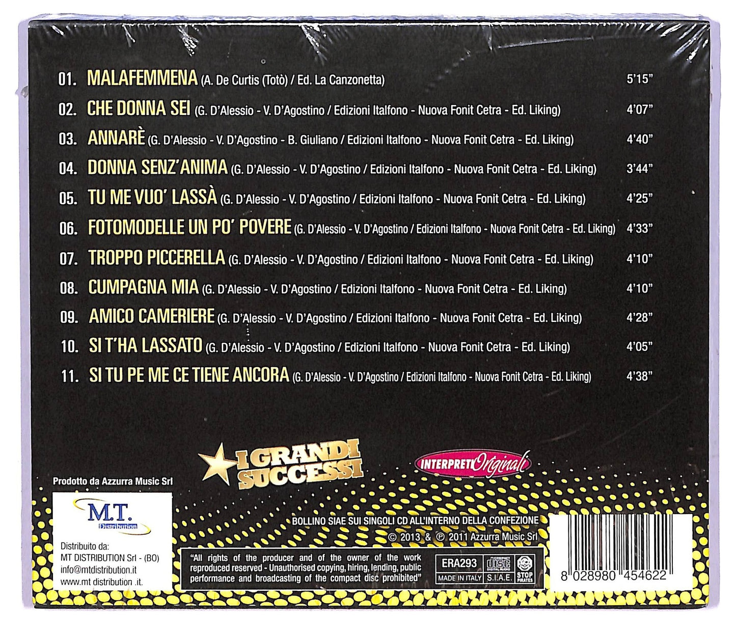 EBOND Gigi d'Alessio - Malafemmena - i grandi successi CD CD065211