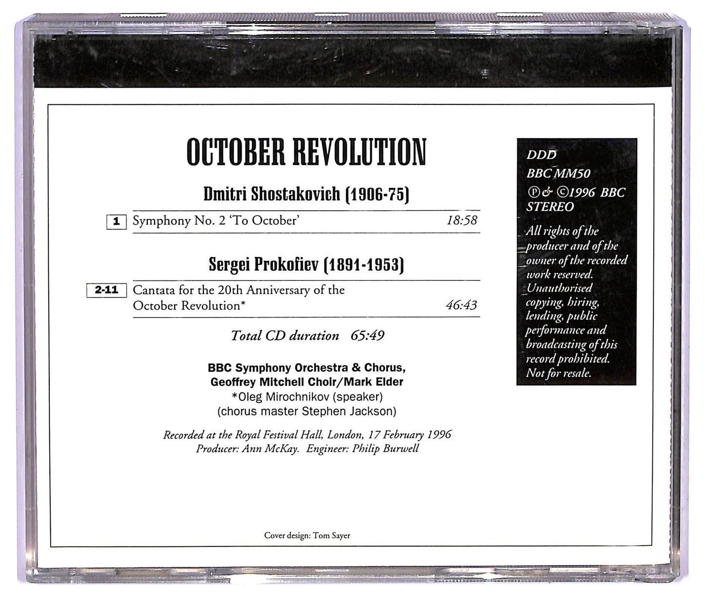 EBOND Shostakovich , Prokofiev - October Revolution CD CD065242