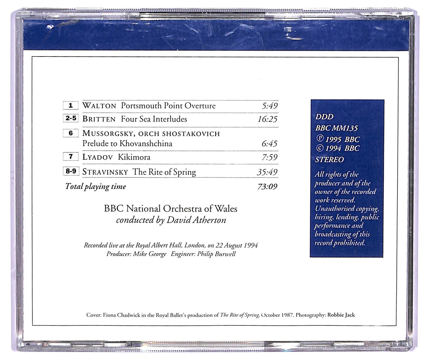 EBOND Stravinsky Britten - Rite Of Spring Four Sea Interludes CD CD065252
