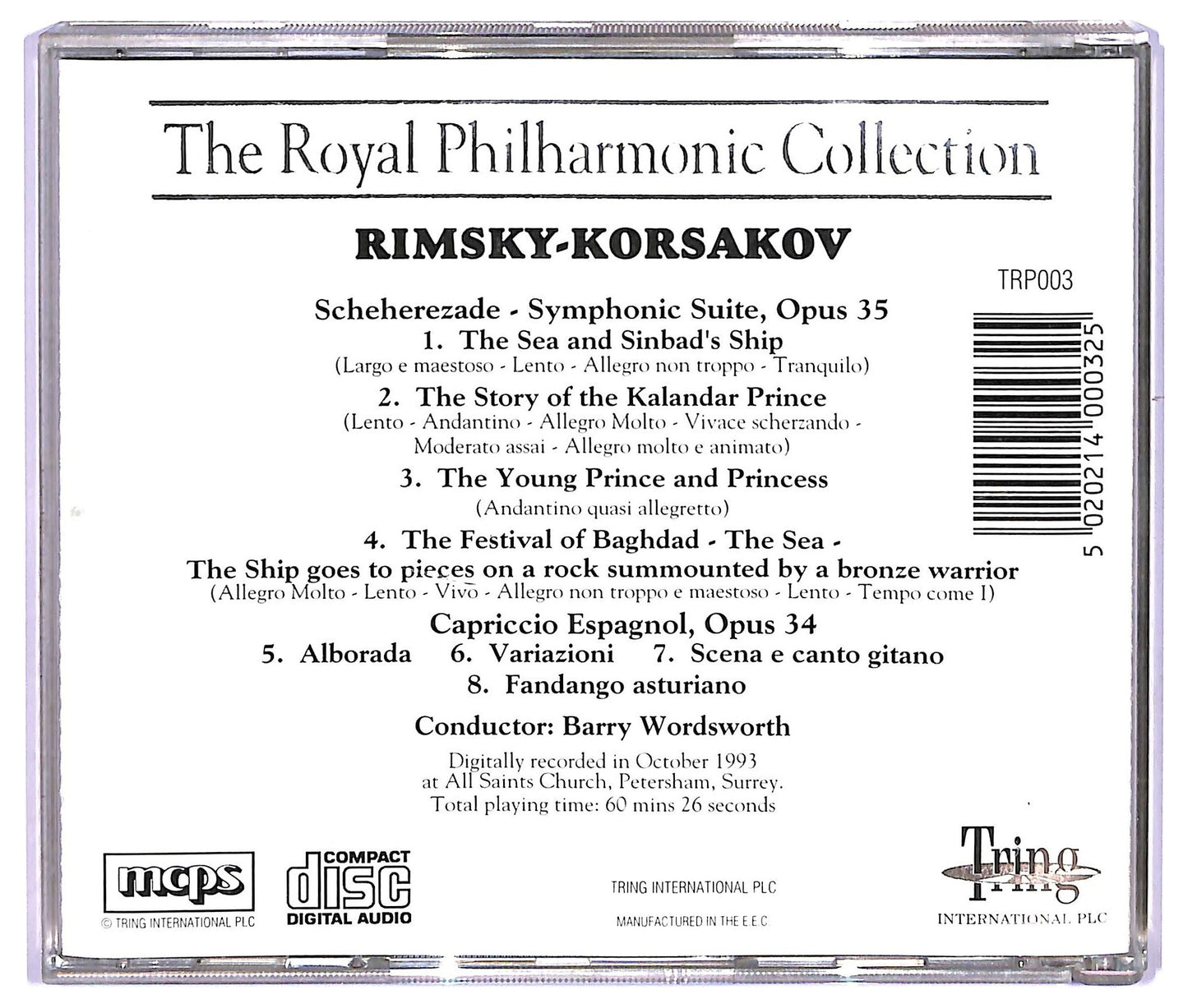 EBOND Rimsky-Korsakov Royal Philharmonic - Scheherezade - Symphonic Suite, Opus 35 CD CD065417