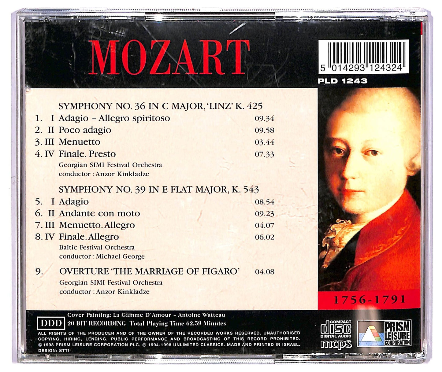 EBOND Mozart - Symphonies No.36 Linz & No.39 CD CD065529
