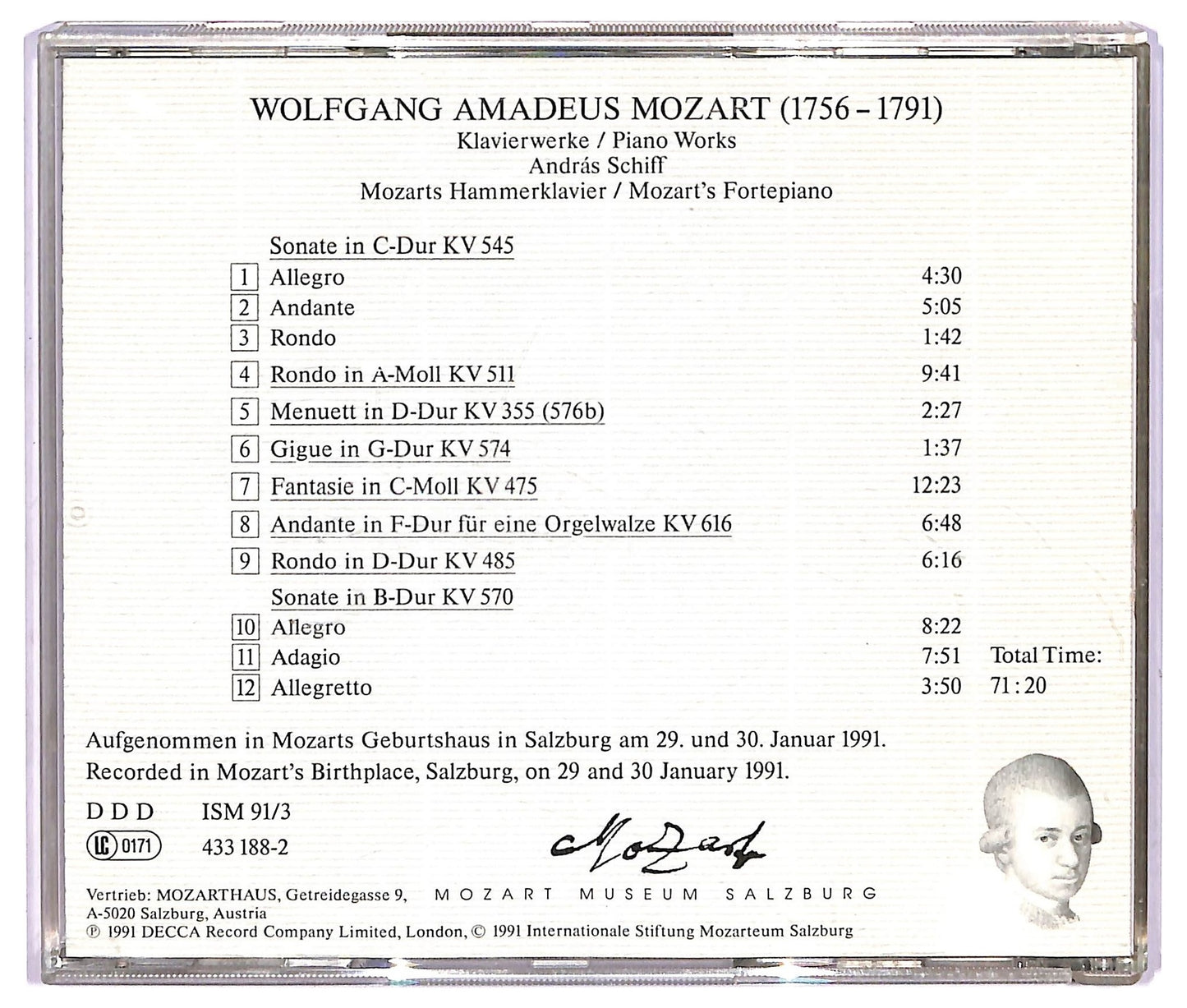 EBOND Mozart - Klavierwerke Piano works CD CD065530