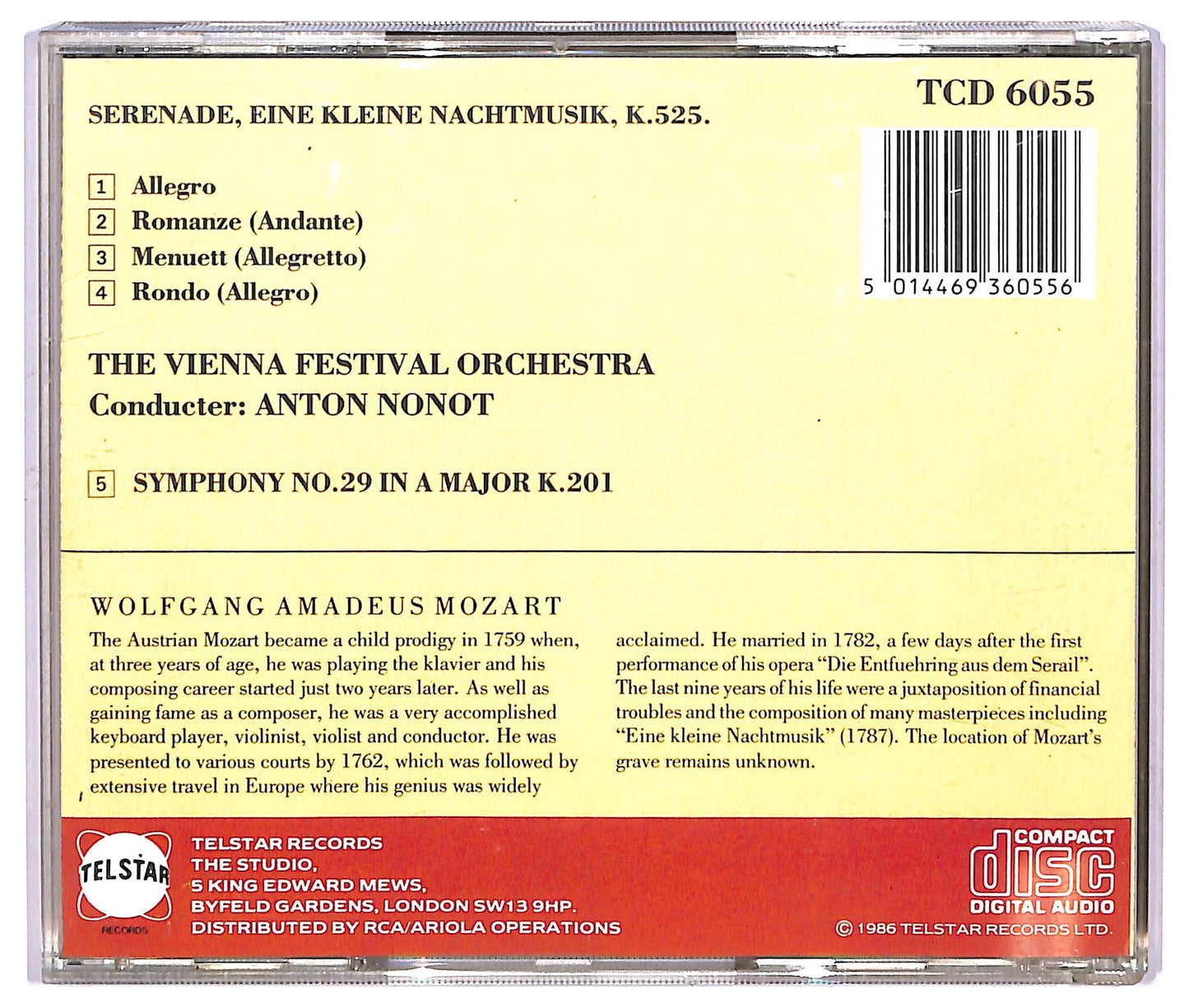 EBOND Mozart - Symphony No.29 in A Major CD CD065534