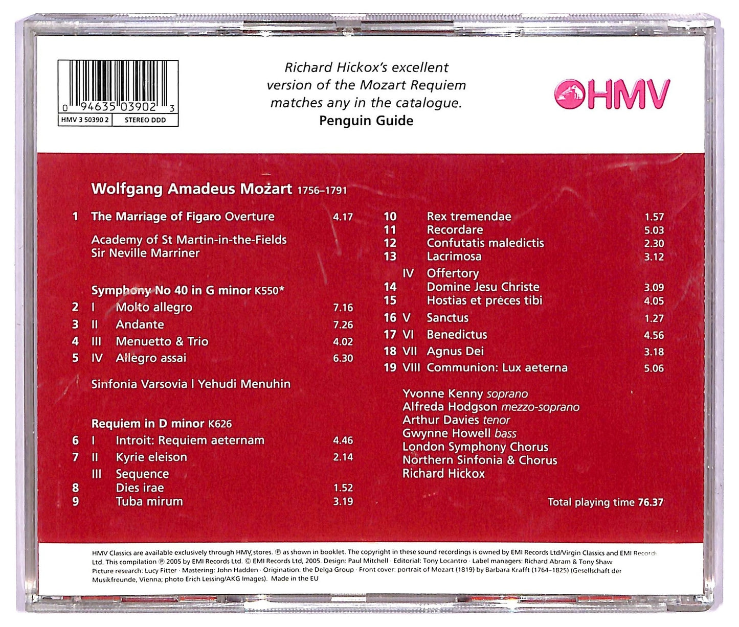 EBOND Mozart - Requiem Symphony No.40 CD CD065535