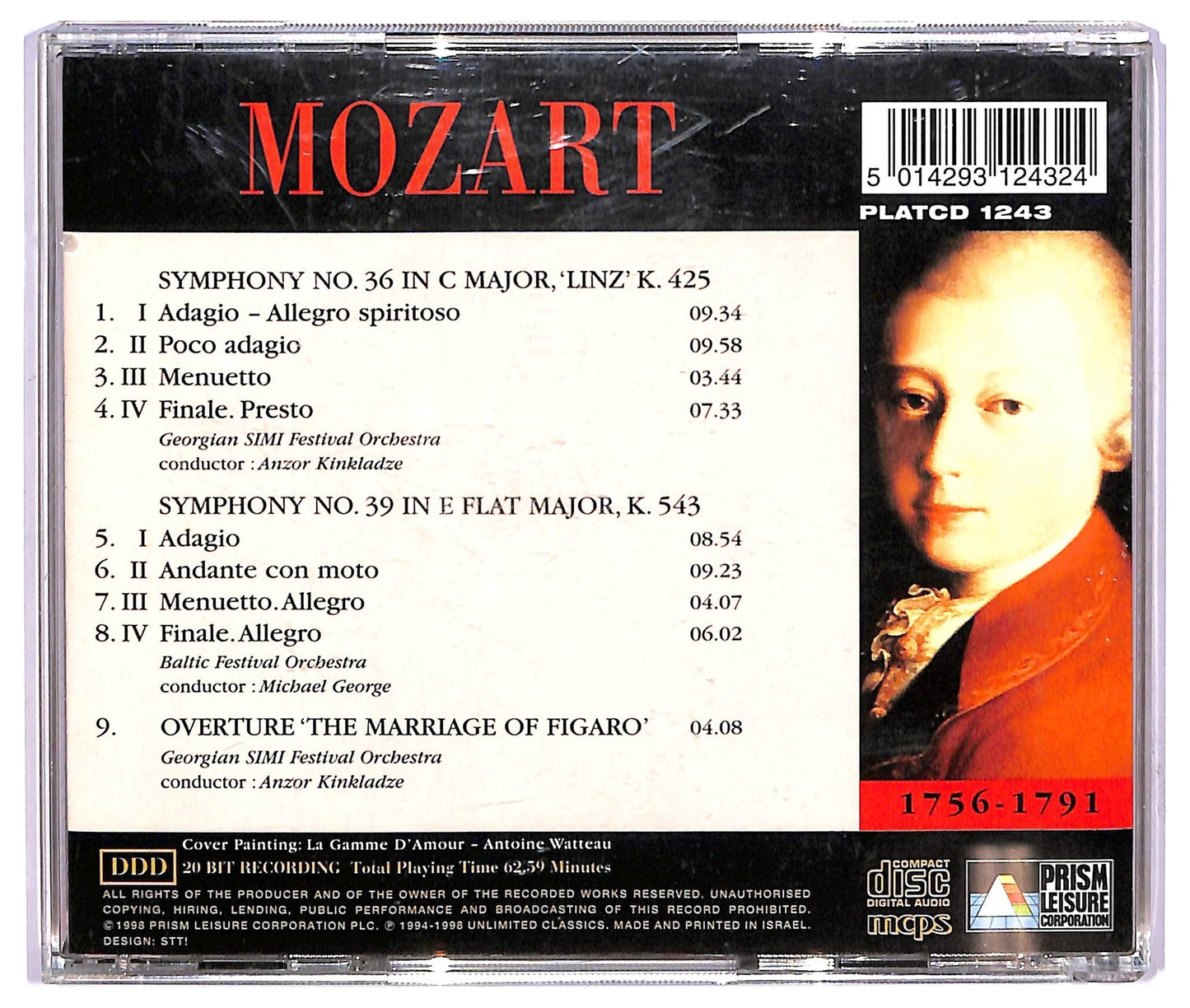 EBOND Mozart - Symphonies No.36 Linz & No.39 CD CD065603