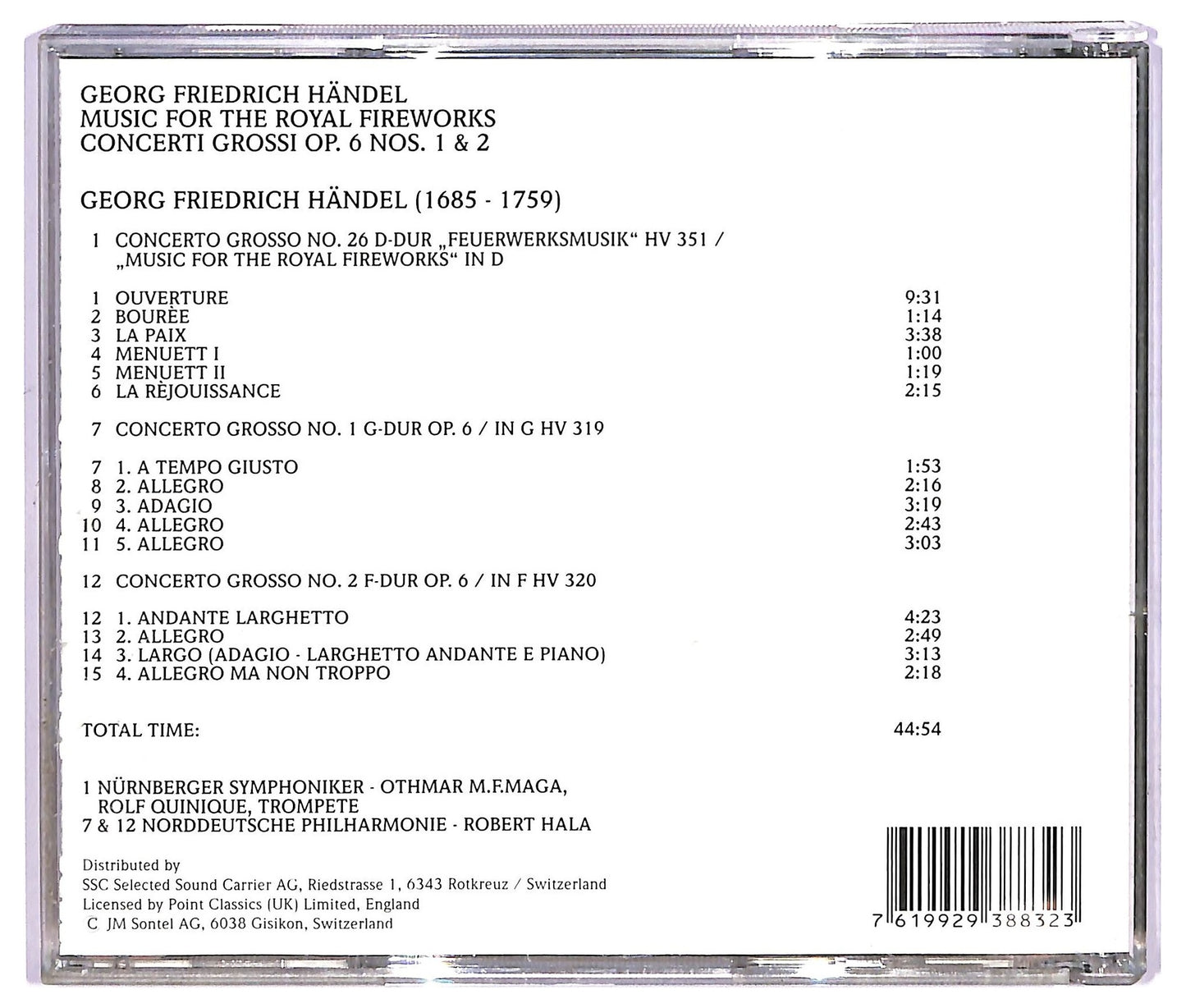 EBOND Handel - Masterworks Of The Baroque -Concerti Grossi op.6 Nos. 1&2 CD CD065612