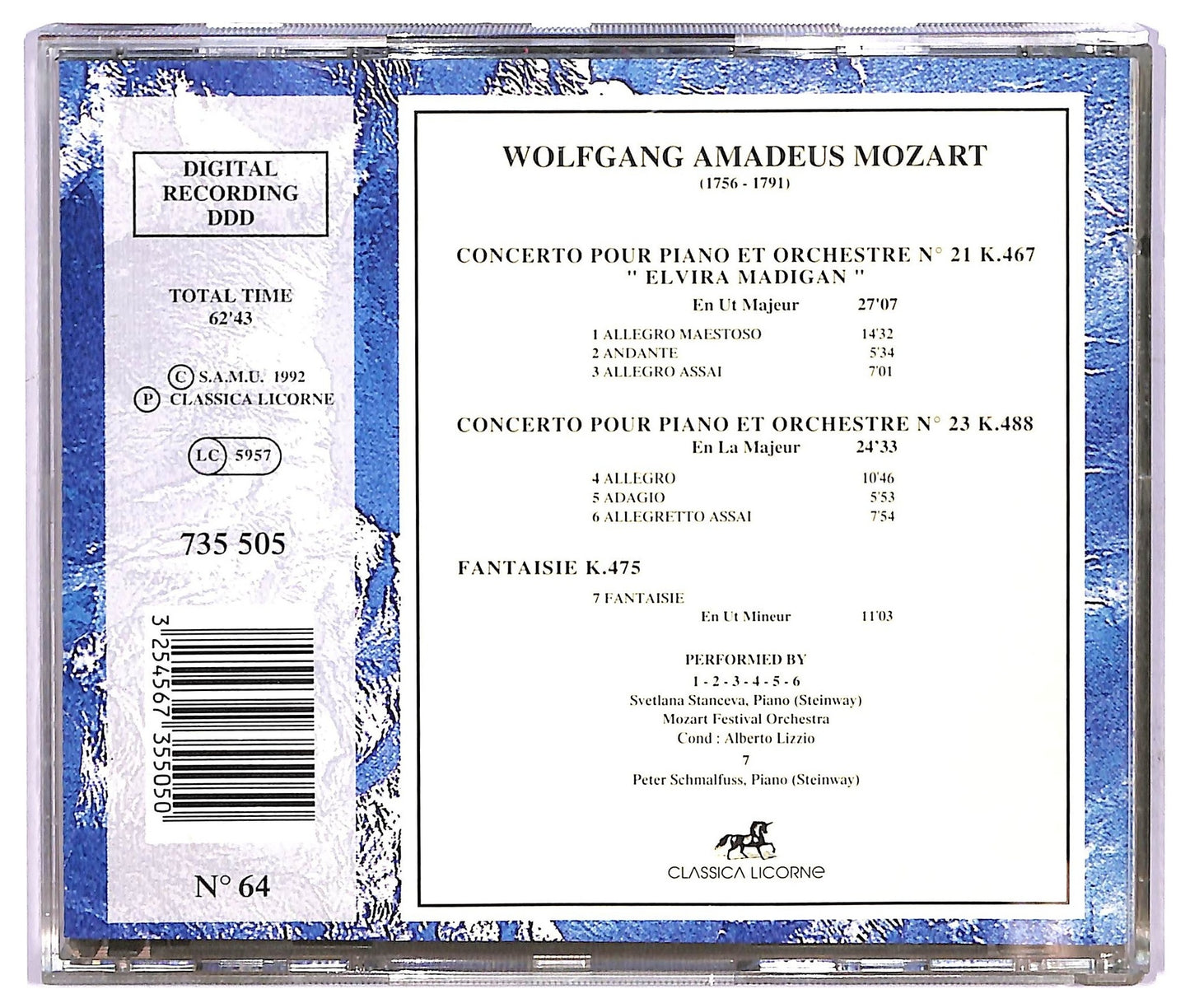 EBOND Mozart - Concertos Pour Piano Et Orchestre, Concerto N° 21 CD CD065616