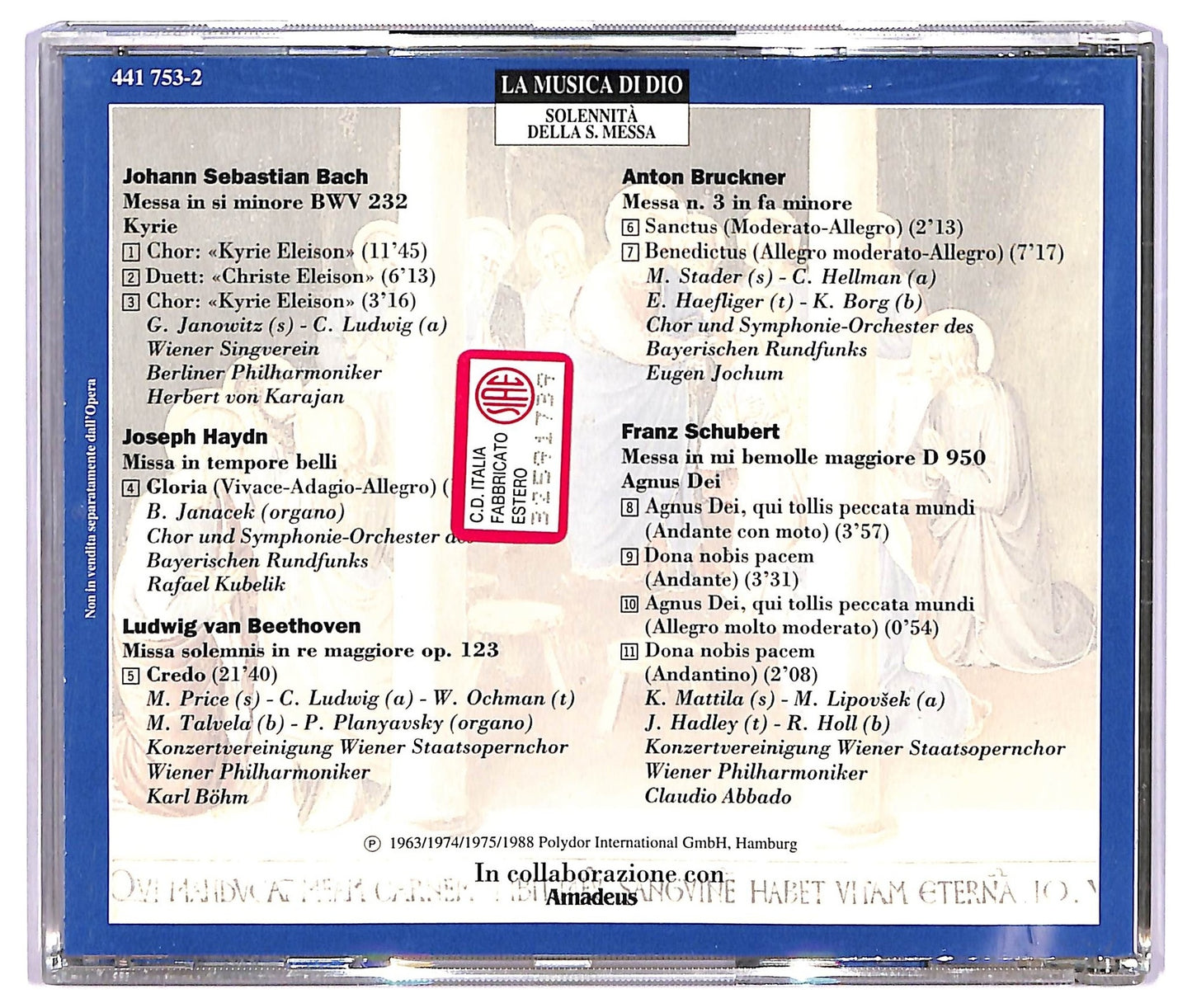 EBOND Bach Haydn - La Musica di Dio Solennita Della S. Messa CD CD065629