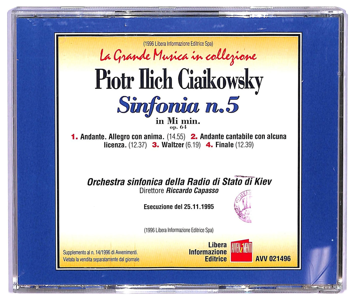 EBOND Pyotr Ilyich Tchaikovsky - Sinfonia N. 5 CD CD065722