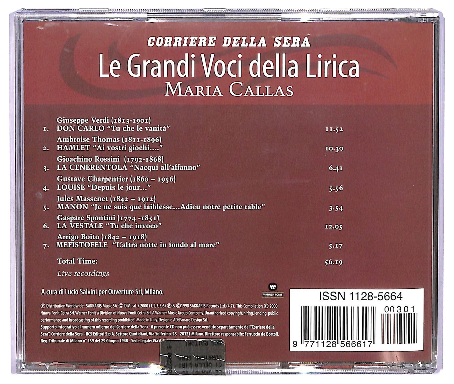 EBOND Maria Callas - Maria Callas le Grandi voci della Lirica vol.6 CD CD065750