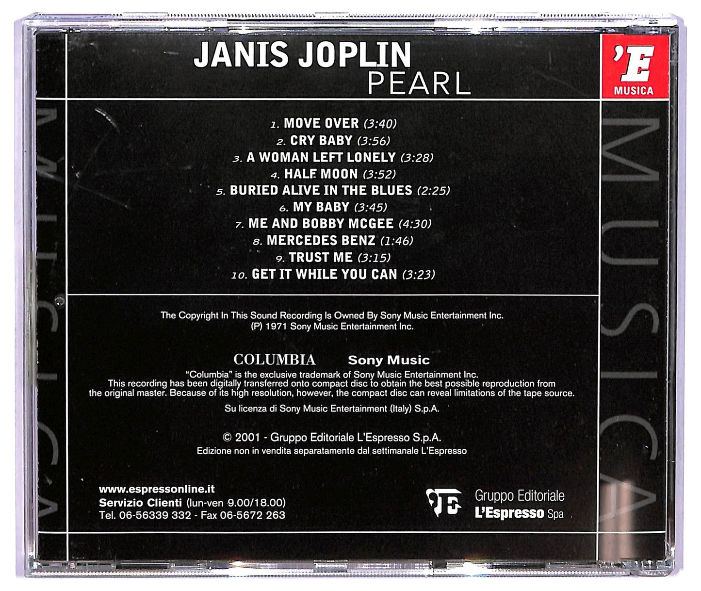 EBOND Janis Joplin - Pearl ALBUM EDITORIALE JEWEL CASE CD CD065755