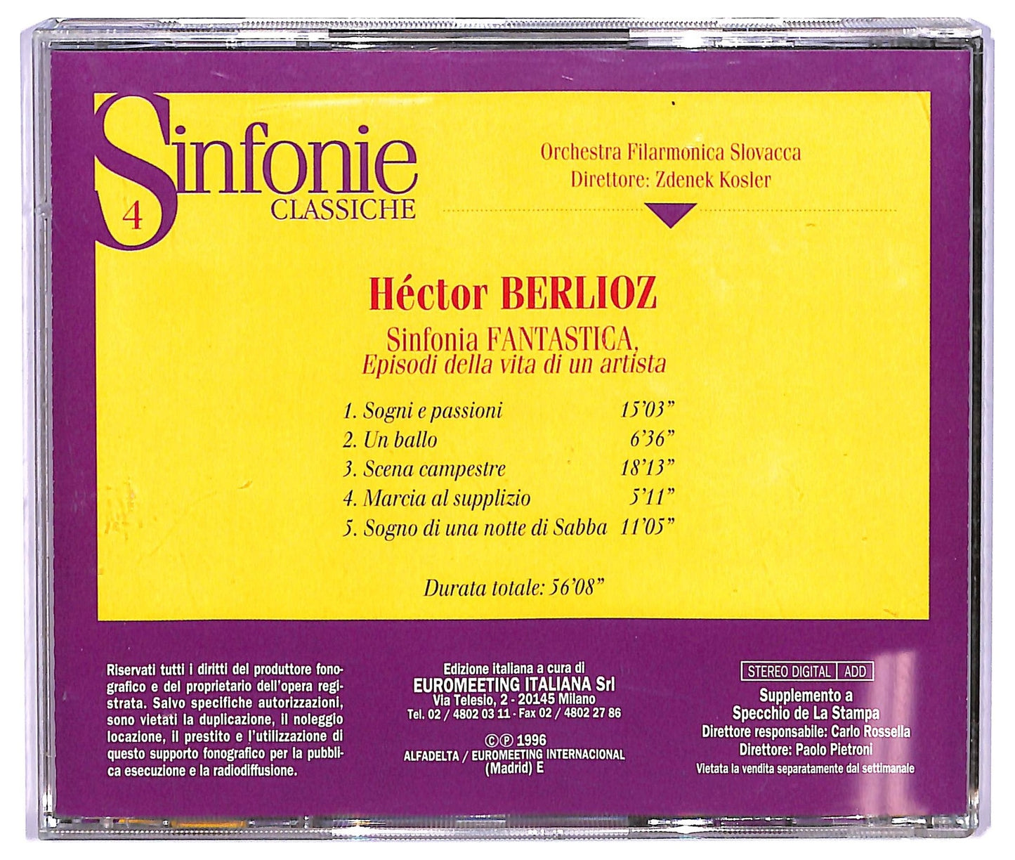 EBOND Berlioz - Sinfonia Fantastica - Episodi Della Vita Di Un Artista ALBUM EDITORIALE JEWEL CASE CD CD065758