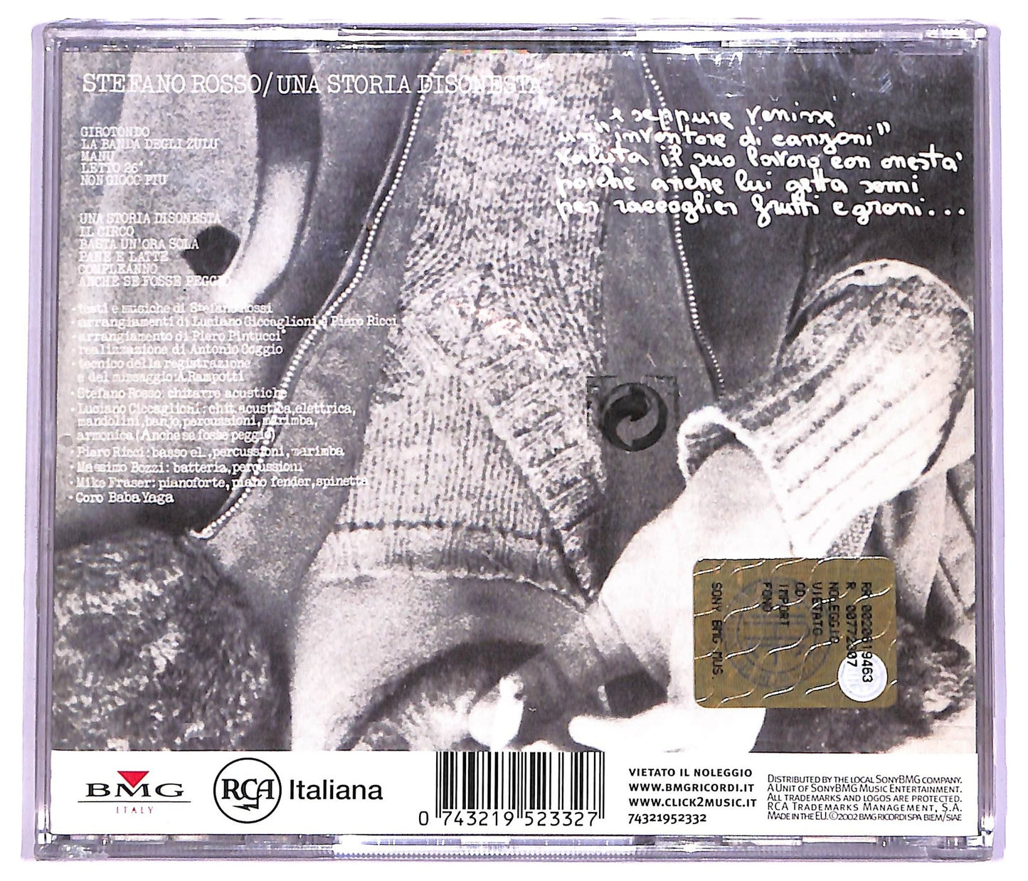 EBOND Stefano Rosso - Una Storia Disonesta CD CD065819
