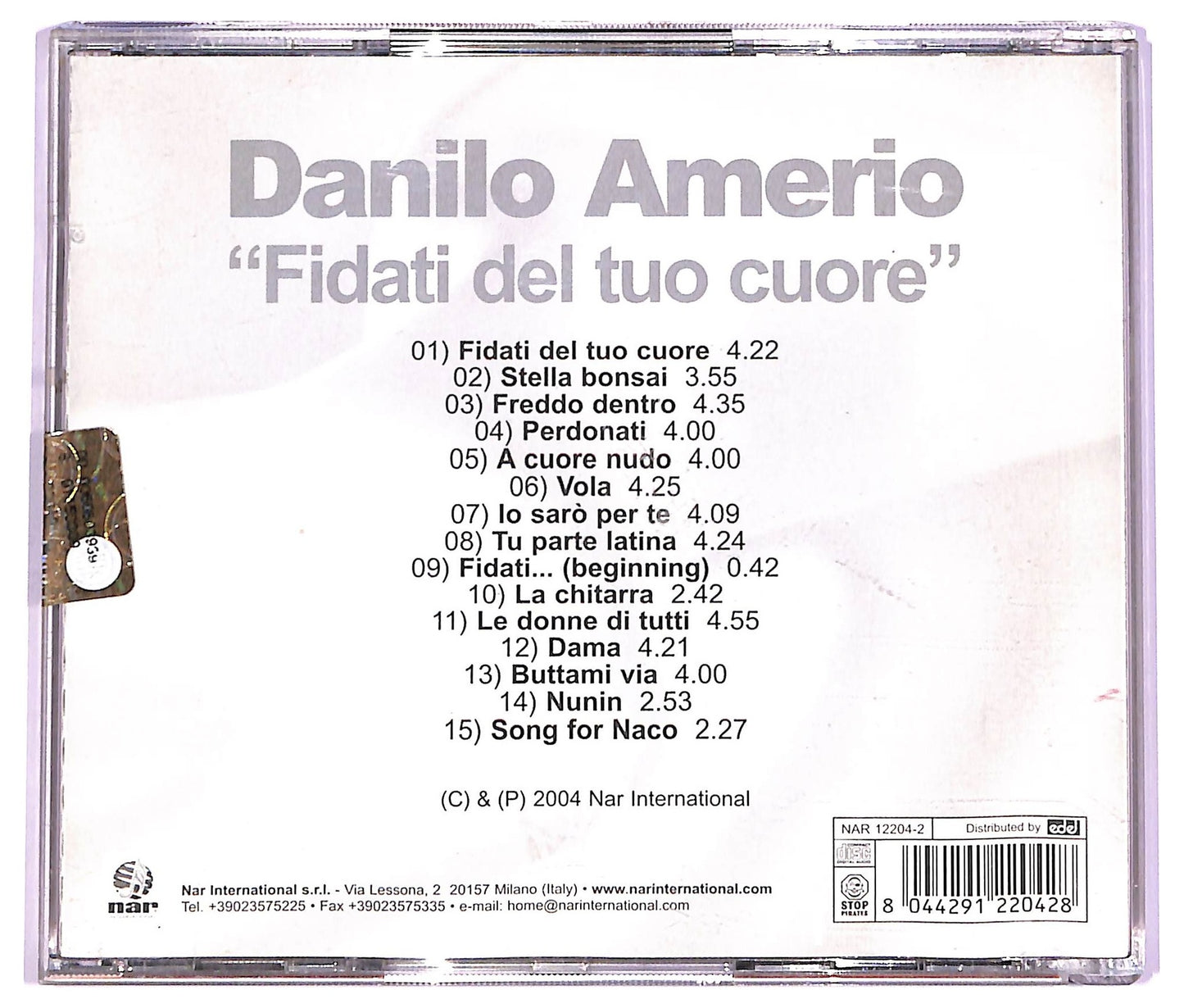 EBOND Danilo Amerio - Fidati Del Tuo Cuore ALBUM JEWEL CASE CD CD065835