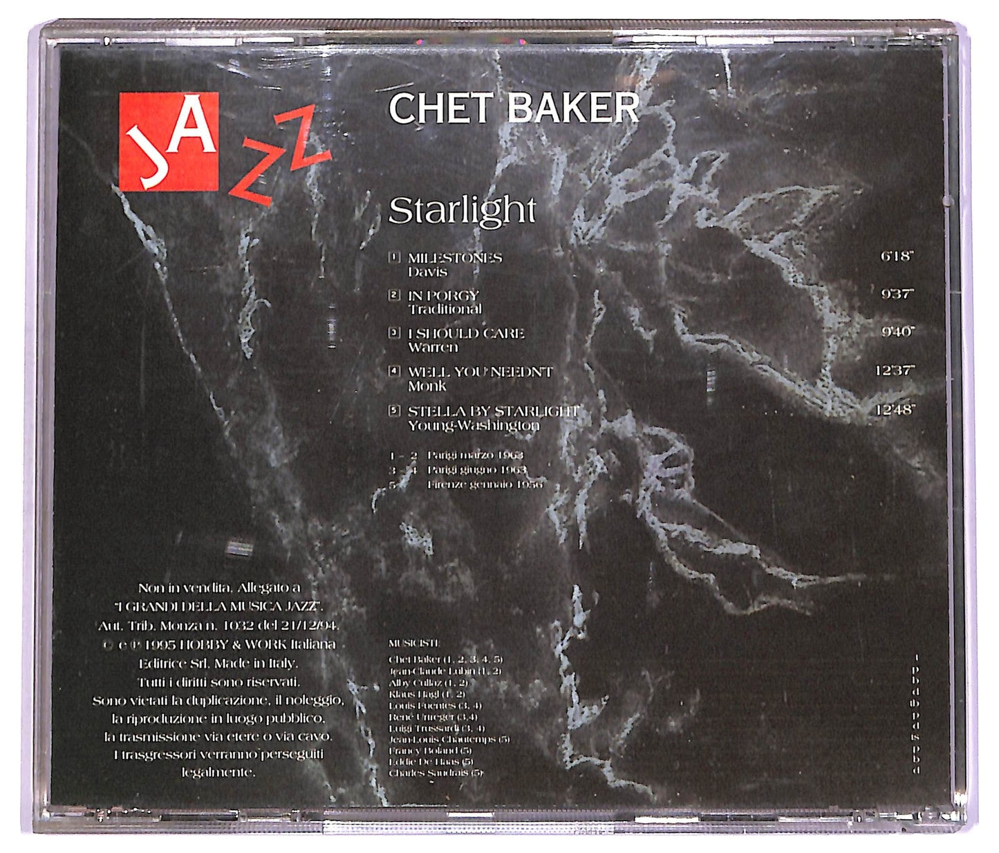 EBOND Chet Baker - Starlight COMPILATION EDITORIALE JEWEL CASE CD CD065918
