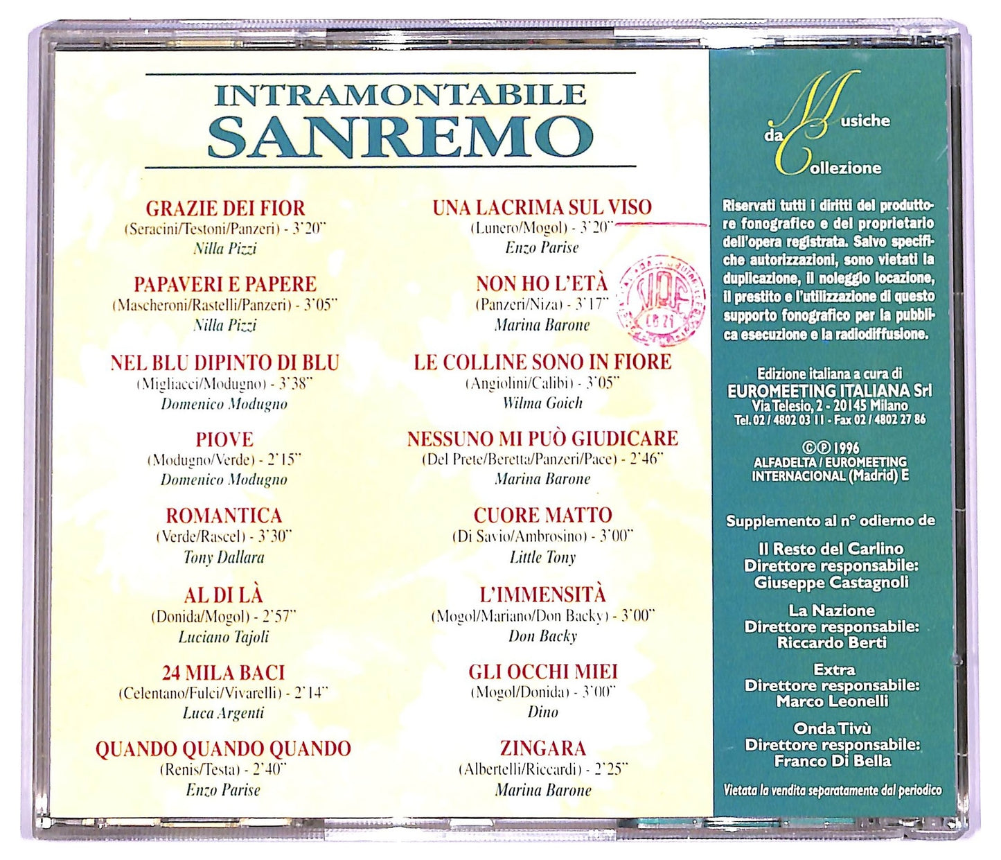 EBOND Intramontabile Sanremo - EDITORIALE CD CD065938