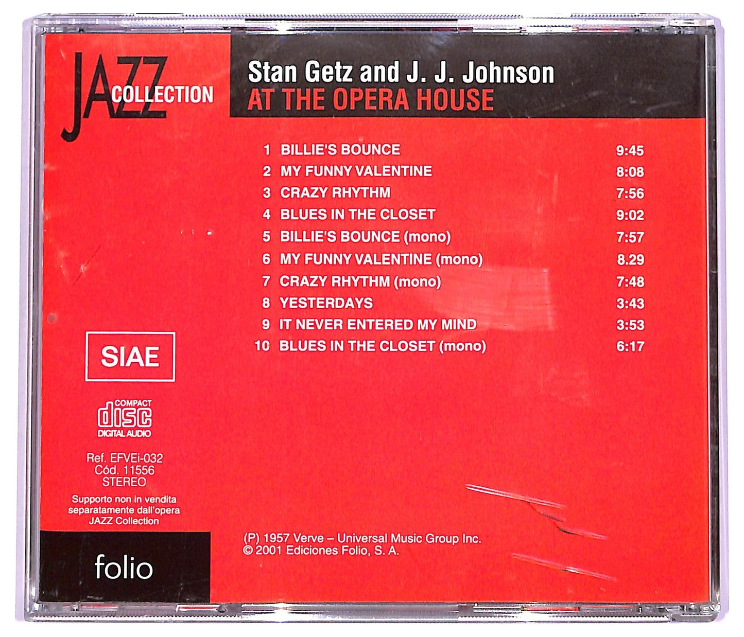EBOND Stan Getz And J.J. Johnson - At The Opera House COMPILATION EDITORIALE JEWEL CASE CD CD065941