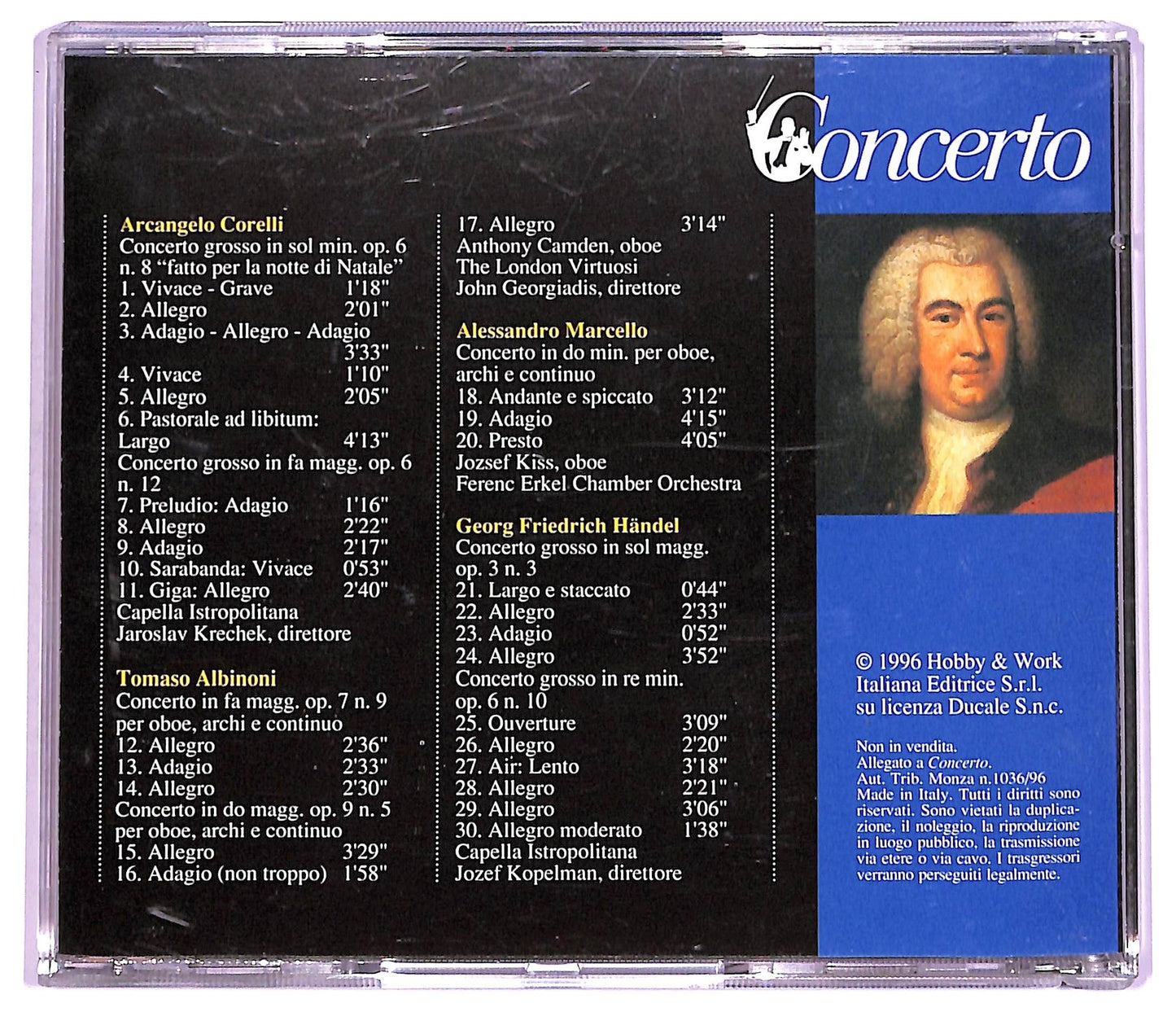 EBOND Corelli Albinoni A. Marcello Handel - Corelli Albinoni A. Marcello Handel CD CD066038