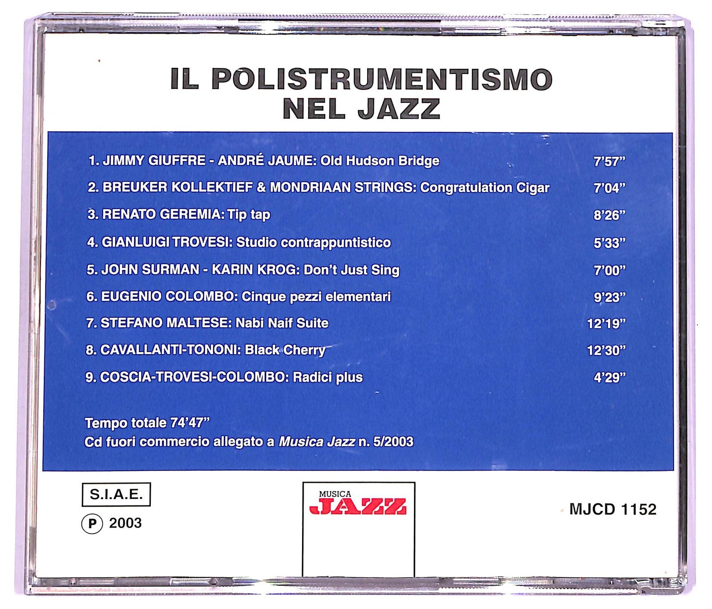 EBOND Various - Il Polistrumentismo Nel Jazz COMPILATION EDITORIALE JEWEL CASE CD CD066042