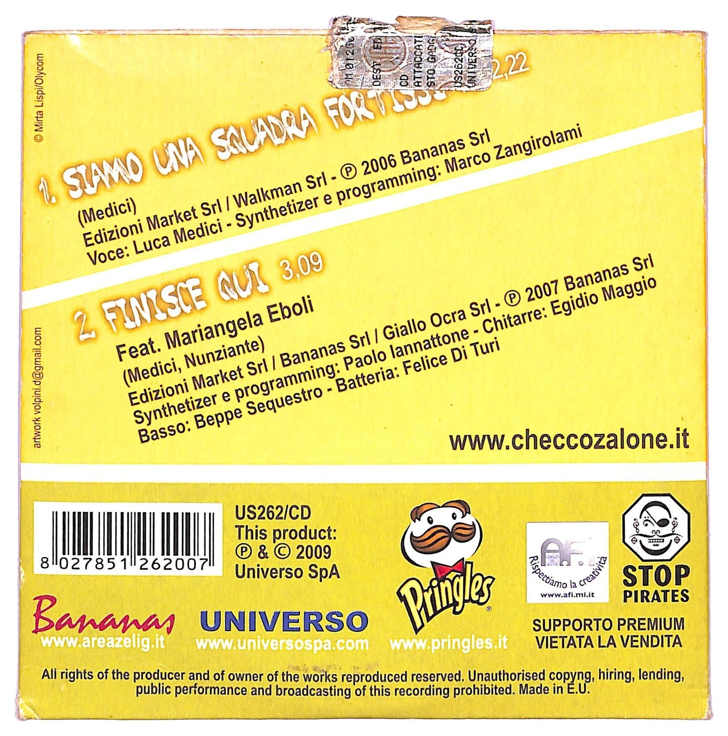 EBOND Checco Zalone - Attaccati A 'Sto Gadget COMPILATION DIGIPACK CD CD066057