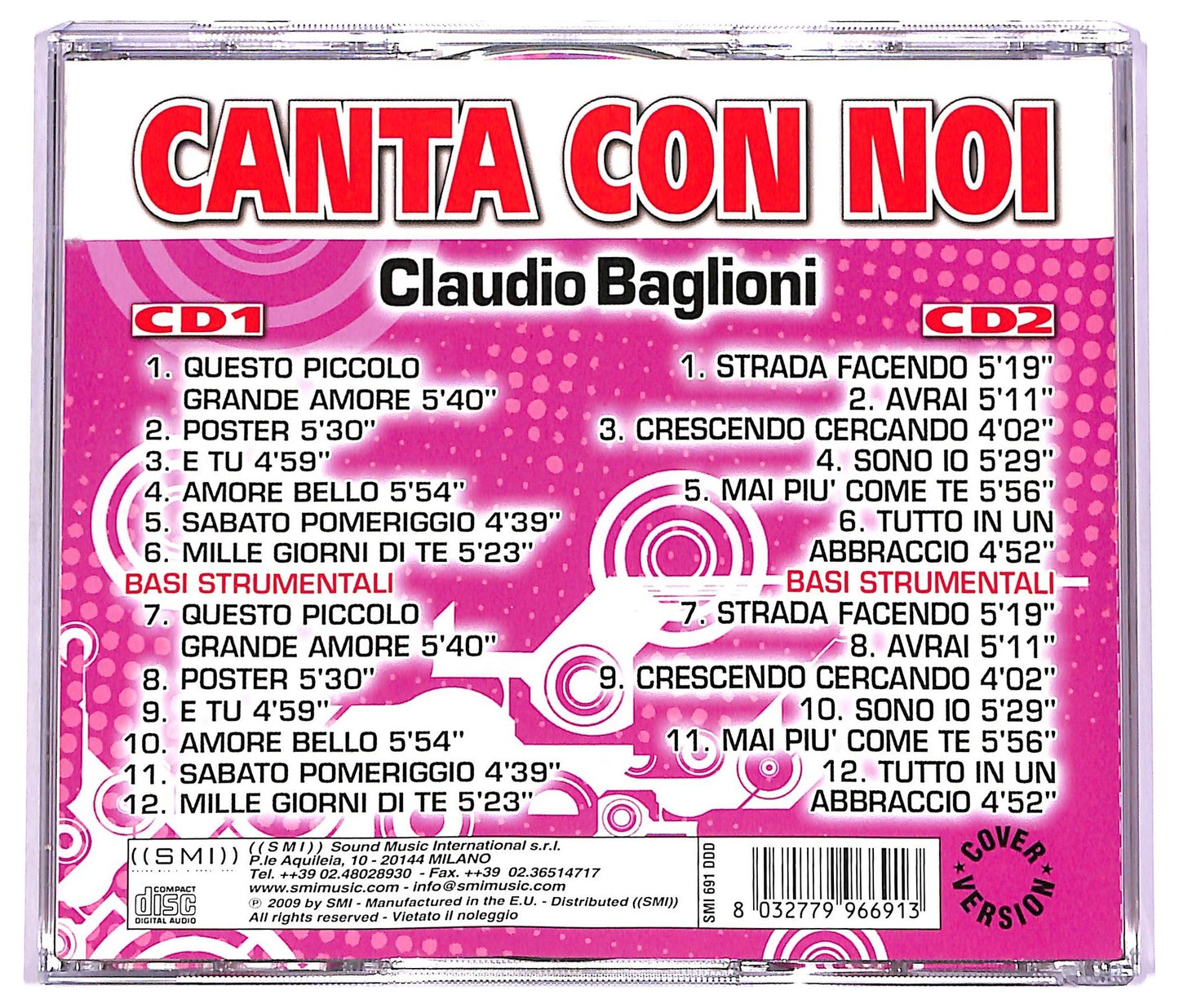 EBOND Various - Canta con Noi Claudio Baglioni CD CD066114