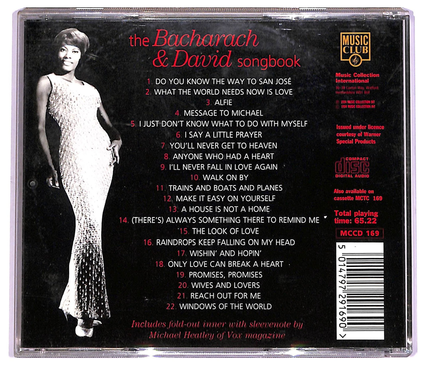 EBOND Dionne Warwick - Dionne Warwick Sings The Bacharach e David Songbook COMPILATION JEWEL CASE CD CD066135