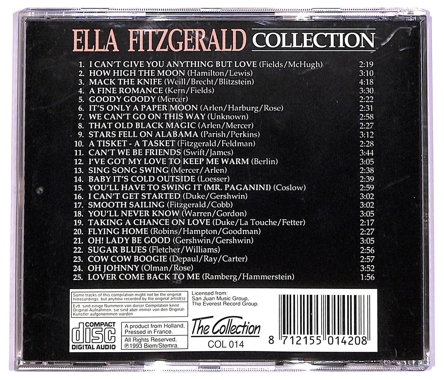 EBOND Ella Fitzgerald - Collection COMPILATION JEWEL CASE CD CD066141