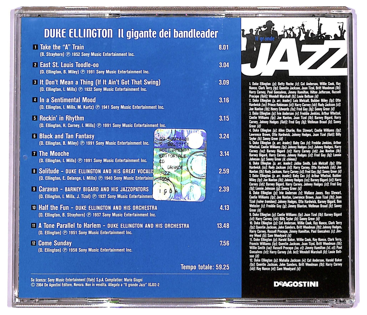 EBOND Duke Ellington - Il Gigante Dei Bandleader COMPILATION EDITORIALE JEWEL CASE CD CD066157