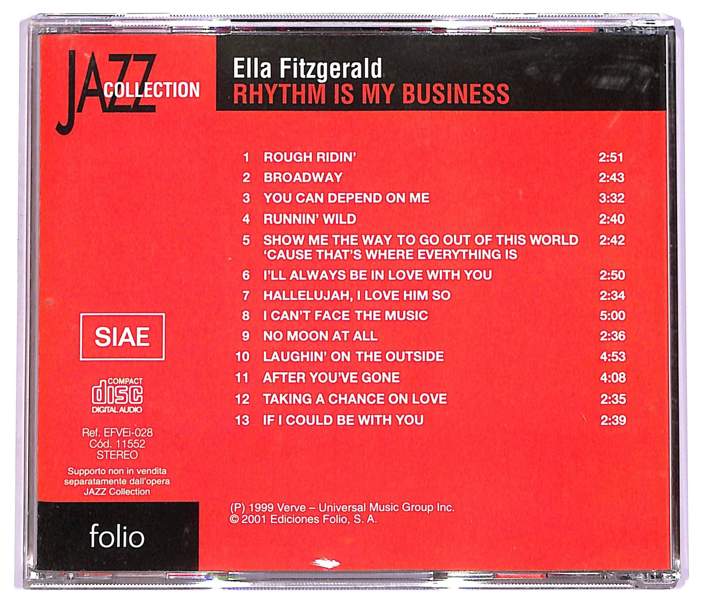 EBOND Ella Fitzgerald - Rhythm Is My Business ALBUM EDITORIALE JEWEL CASE CD CD066163