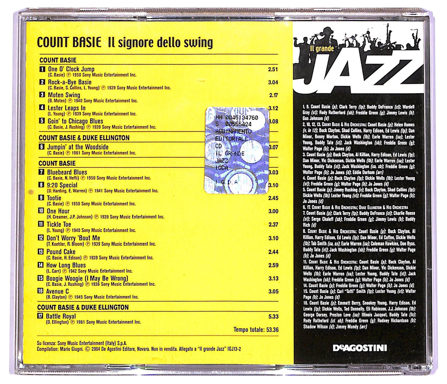 EBOND Count Basie - Il Signore Dello Swing -Il Grande Jazz COMPILATION EDITORIALE JEWEL CASE CD CD066208