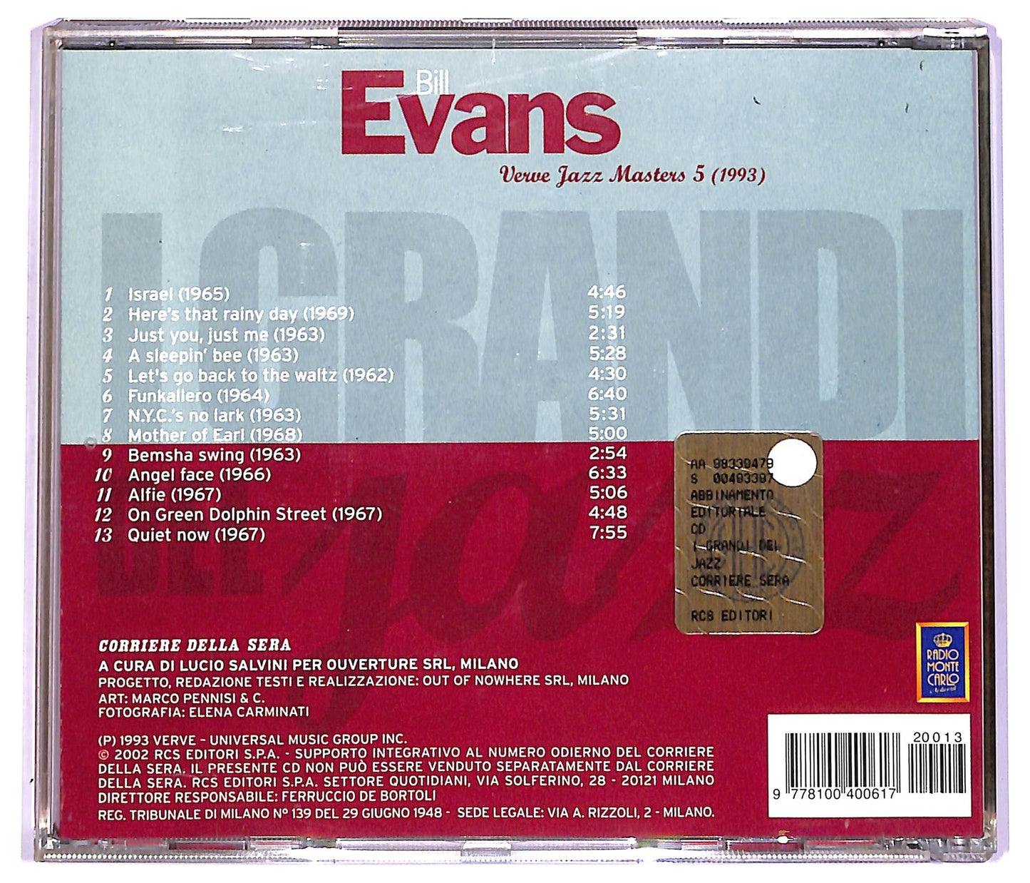 EBOND Bill Evans - Verve Jazz Masters 5 COMPILATION EDITORIALE JEWEL CASE CD CD066238