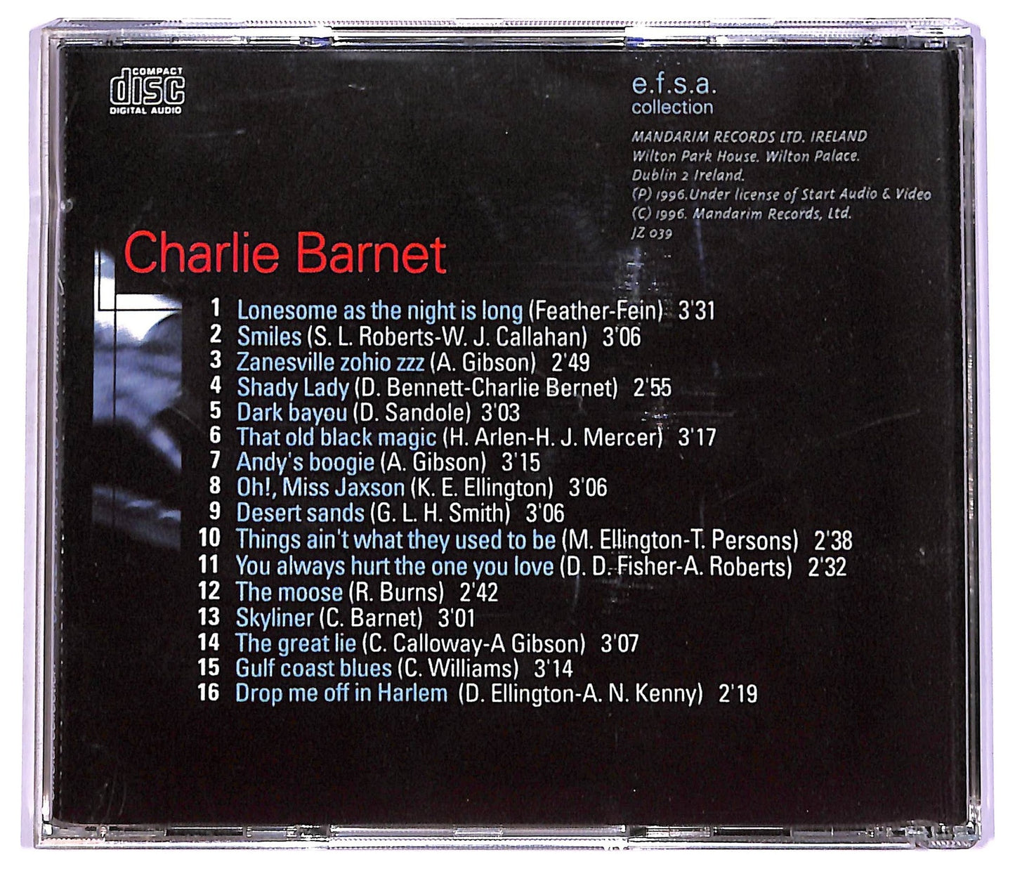 EBOND Charlie Barnet - Jazz Masters 100 Ans De Jazz COMPILATION EDITORIALE JEWEL CASE CD CD066240