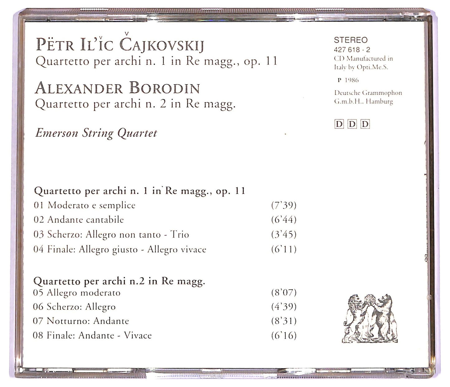 EBOND Petr Il'ic Cajkovskij - Quartetto per archi n.2 in Re Magg CD CD066256