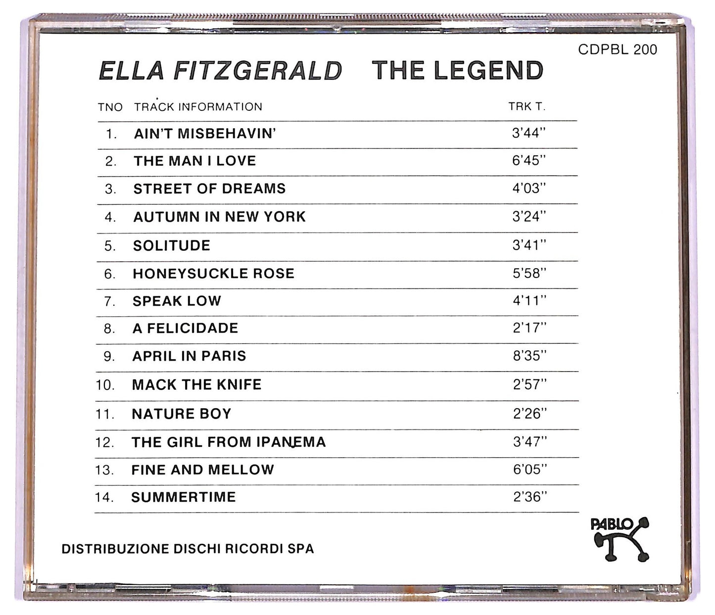 EBOND Ella Fitzgerald - The Legend COMPILATION EDITORIALE JEWEL CASE CD CD066264